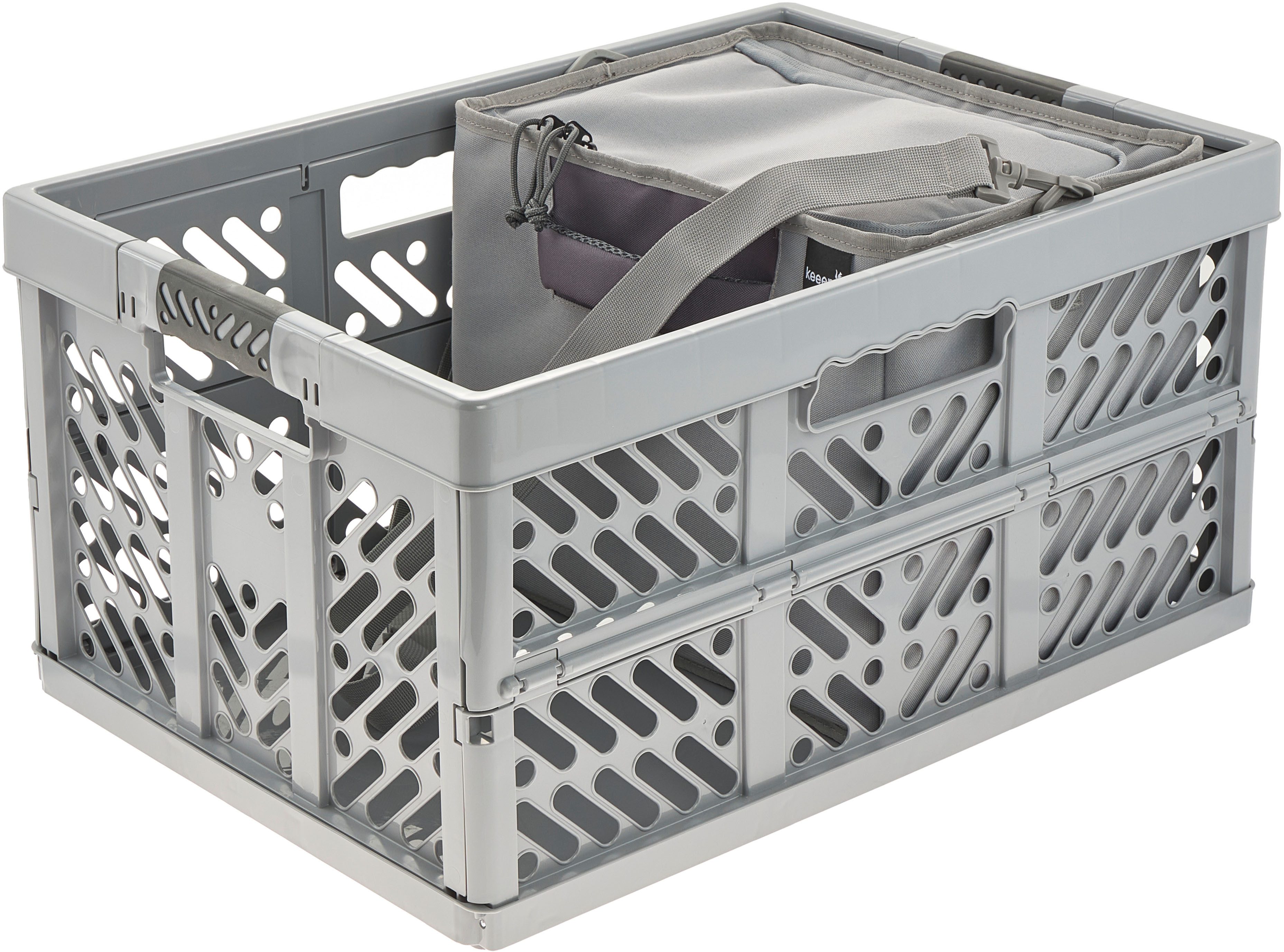 keeeper Klappbox Profi-Klappbox ben 45l und faltbare Isoliertasche neo 19l, 45 l, Soft-Touch-Griffe, zusammenklappbar, wasserabweisend