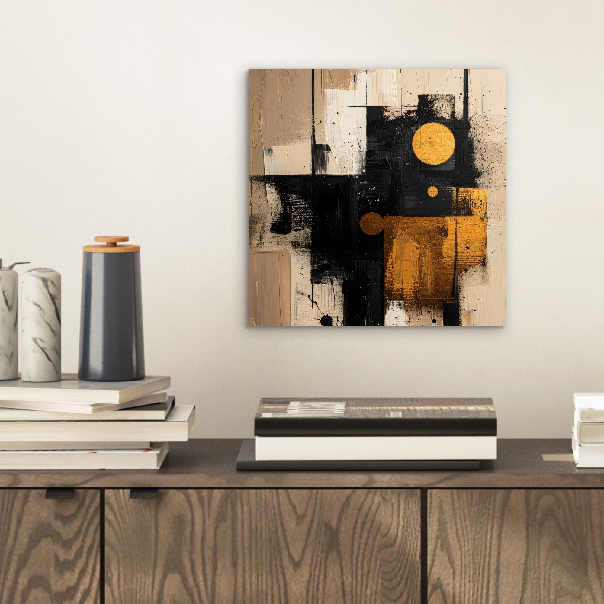 MuchoWow Metallbild Abstrakt - Schwarz - günstig online kaufen