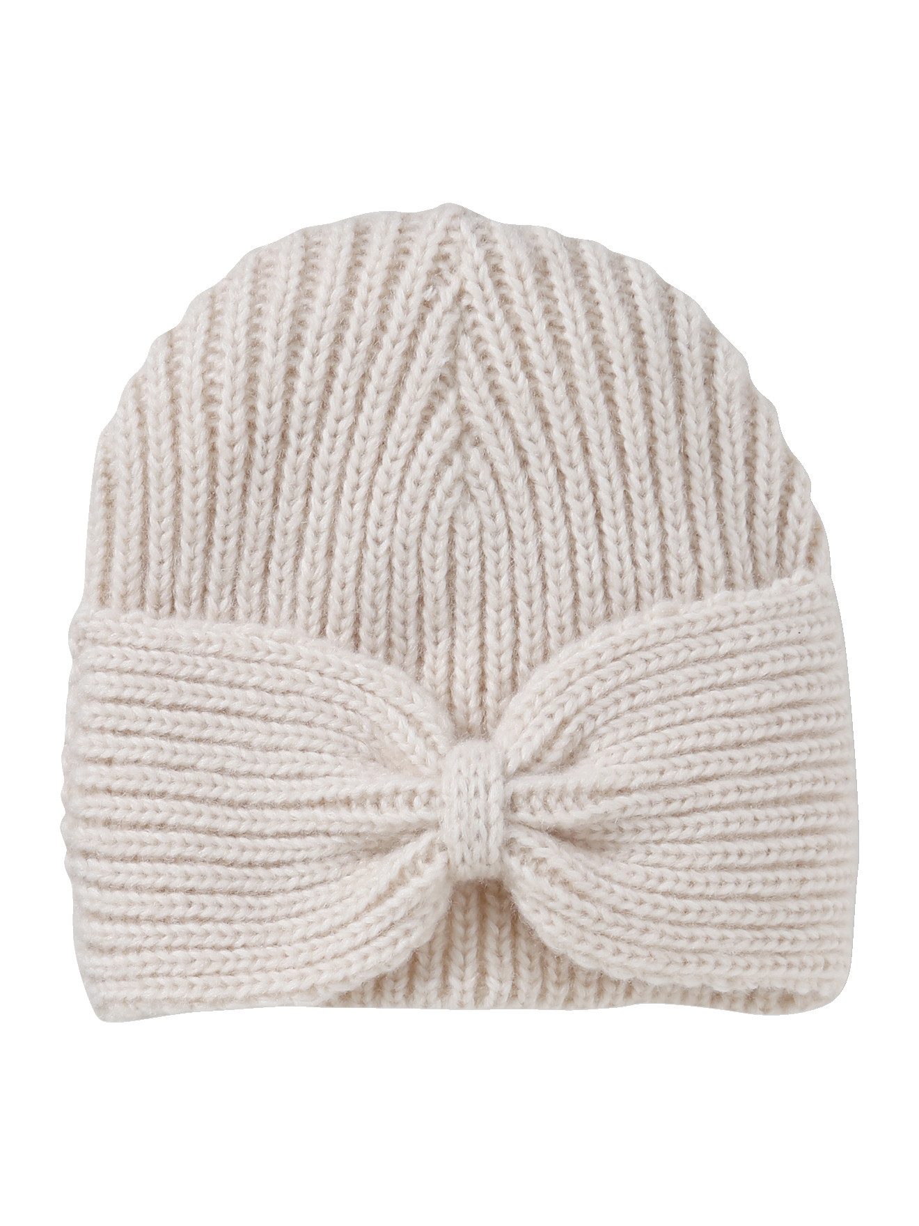 vertbaudet Beanie Mädchen Mütze aus Rippenstrick, Zierschleife