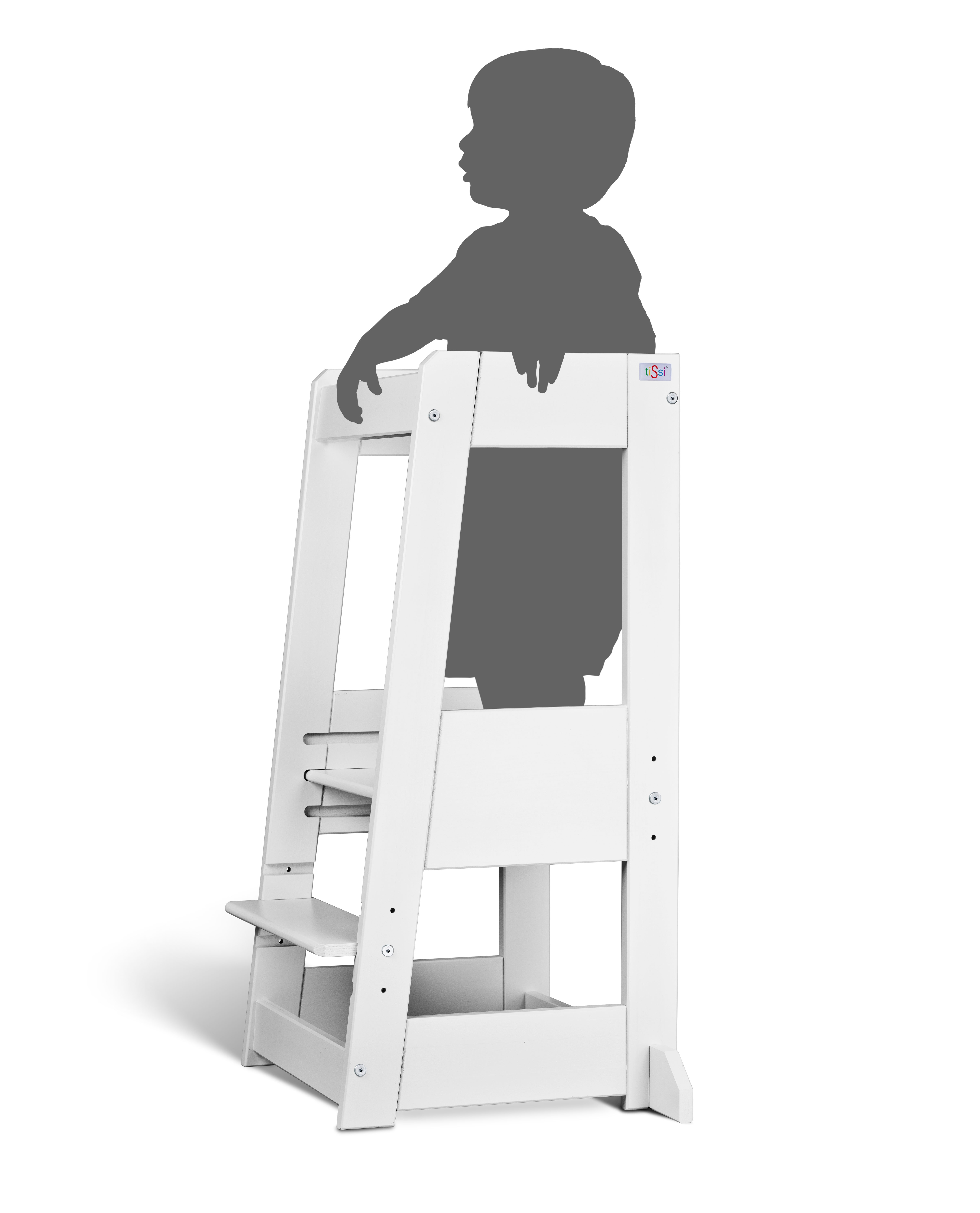 tiSsi® Hochstuhl Entdeckerturm / Lernturm FELIX mitwachsend Buche massiv