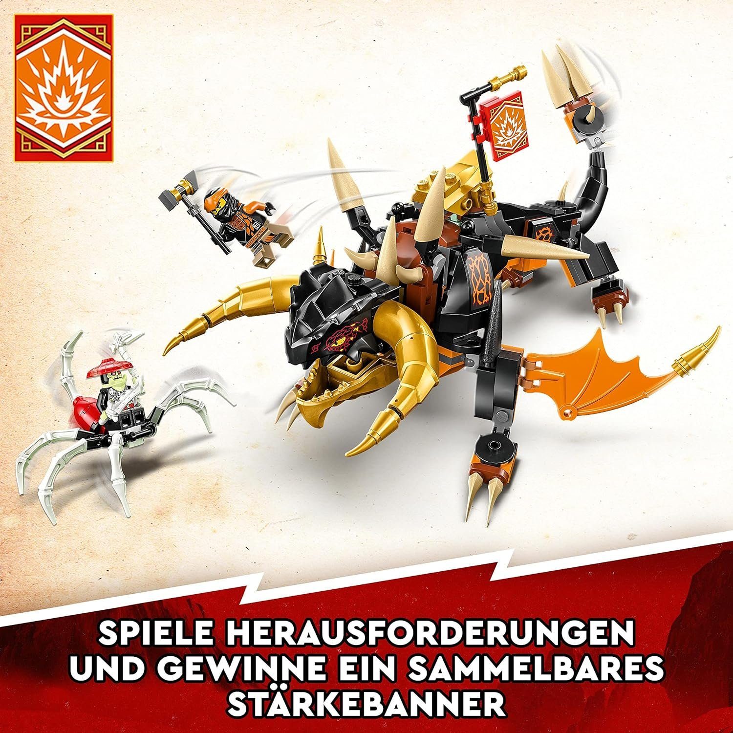 LEGO® Ninjago - Coles Erddrache EVO (71782) Konstruktions-Spielset, (285 St günstig online kaufen