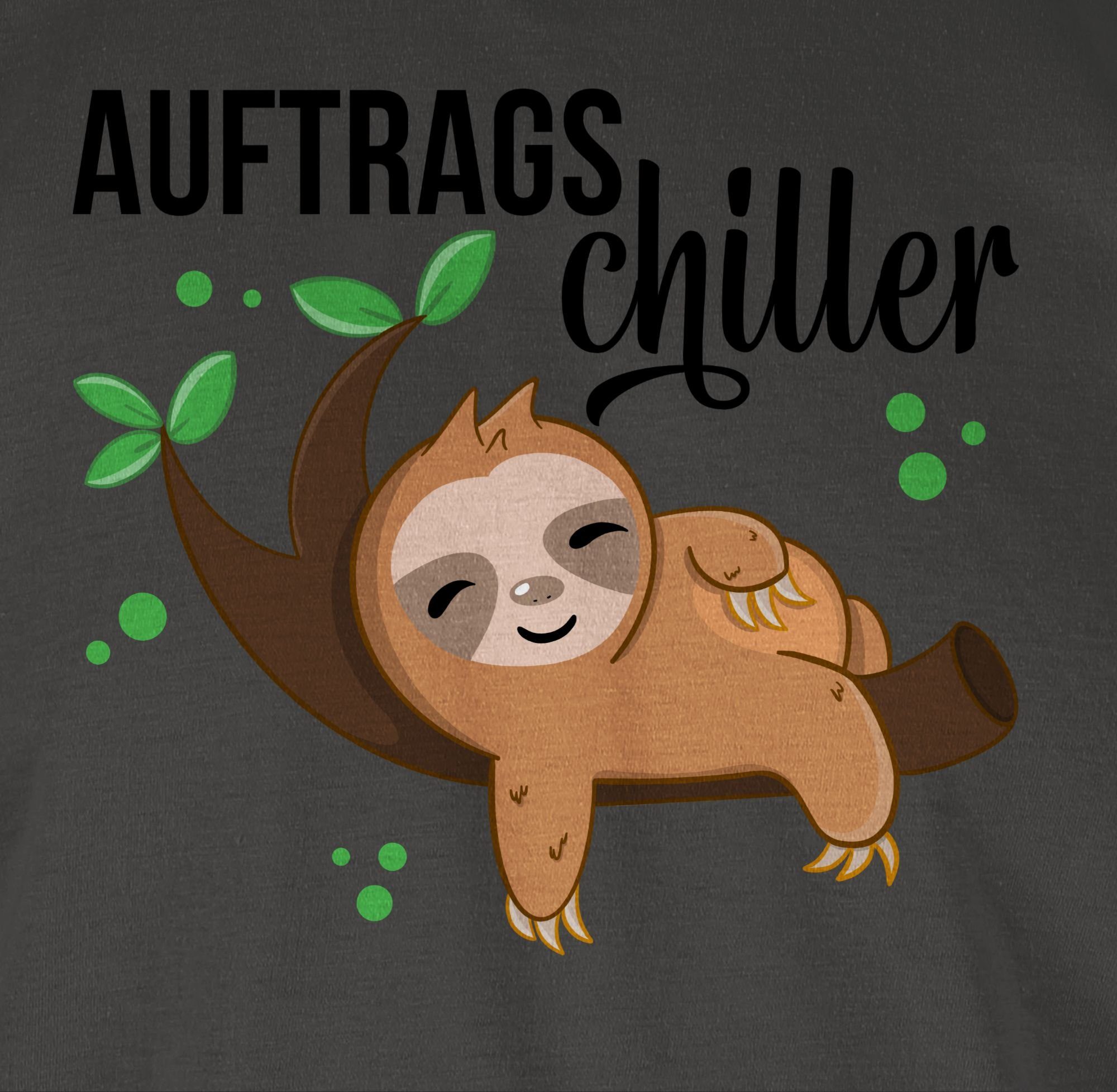 Shirtracer T-Shirt Auftragschiller mit Faultier schwarz Tiere Zubehör