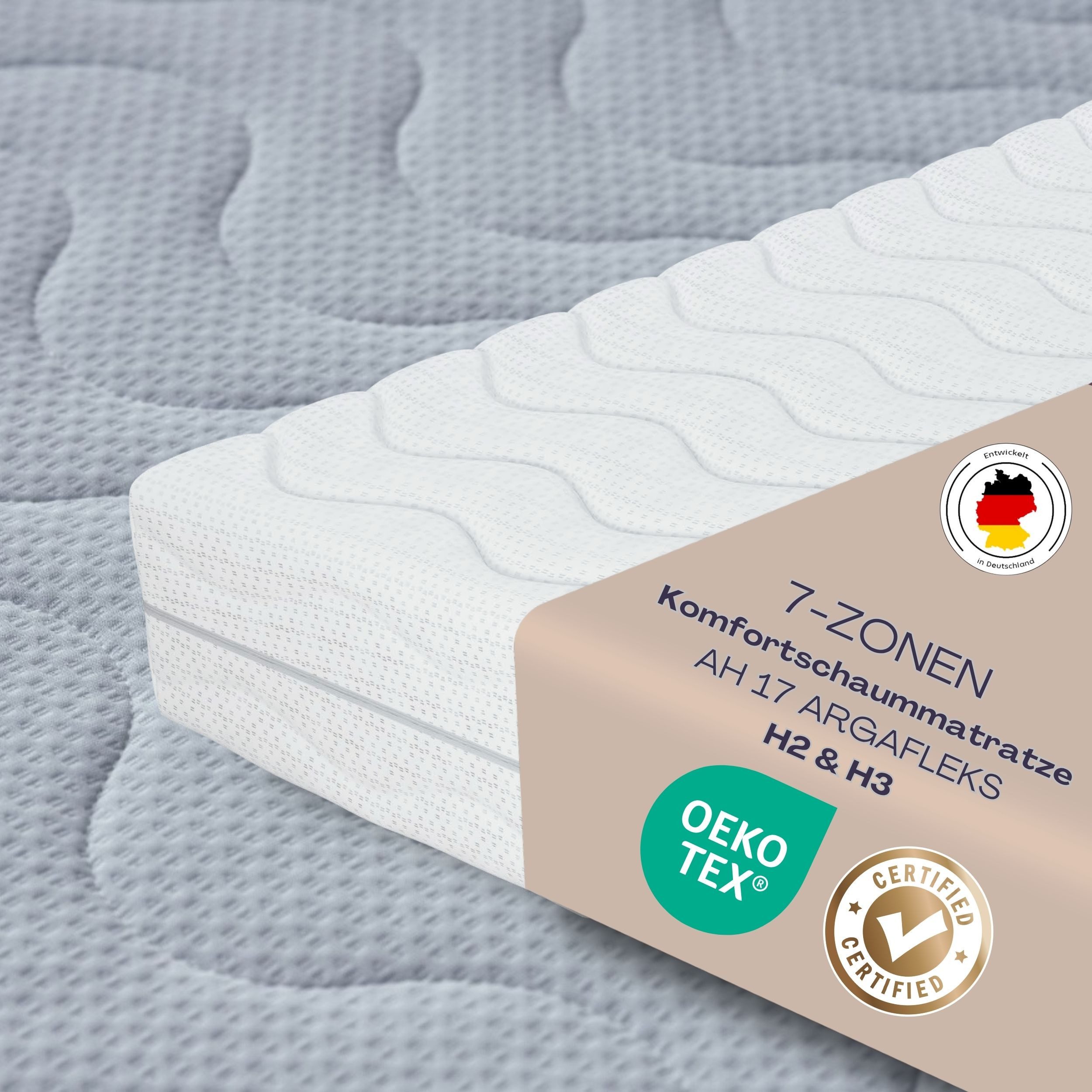 Boxspringmatratze ARGAFLEKS, Aloe Vera 7 Zonen Matratze 90x200 bis 180x200, günstig online kaufen