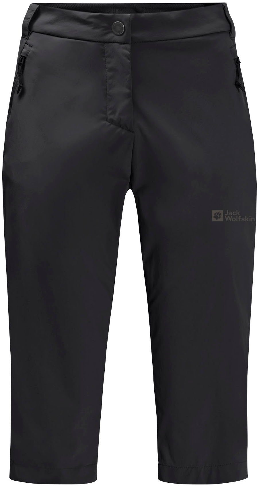 Jack Wolfskin LIGHT leicht sehr black ACTIVATE Softshellhose 3/4 PANTS