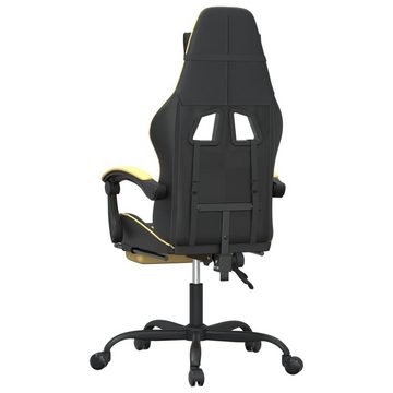 vidaXL Gaming-Stuhl Gaming-Stuhl mit Fußstütze Schwarz und Golden Kunstleder (1 St)