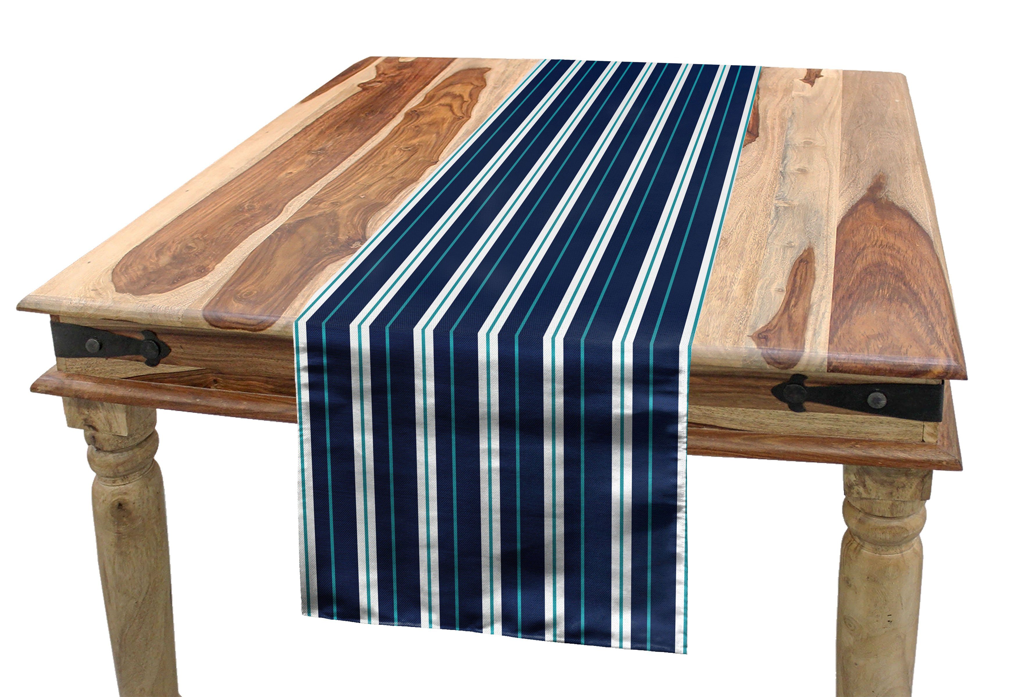 Tischläufer, Einfache Serien Tischläufer Streifen Dekorativer Esszimmer Abakuhaus Teal Küche Rechteckiger moderne