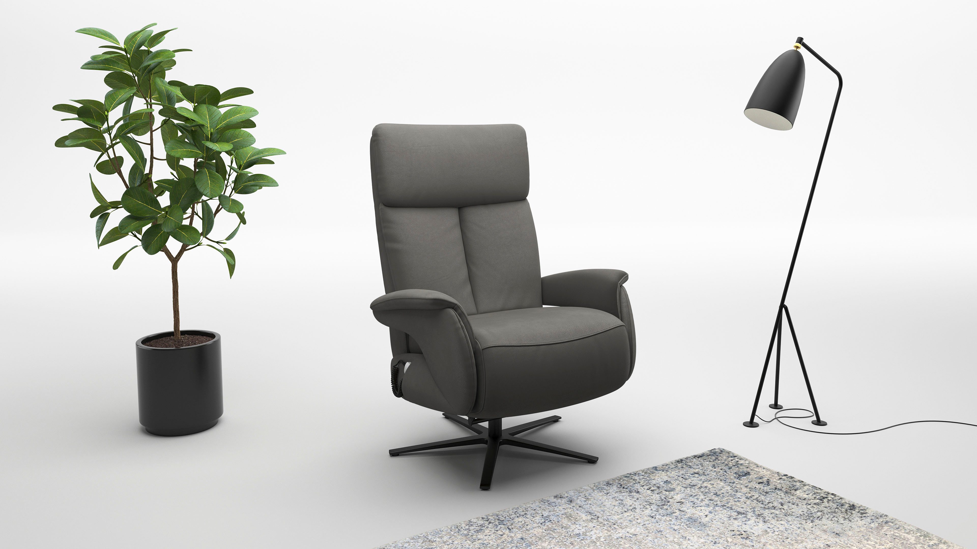 sit&more TV-Sessel Triple Seven Xtra large, bis 200kg belastbar, mit Herz-Waage Funktion, inkl. Kopfteil- & Drehfunktion, wahlweise mit Akku und Aufstehhilfe