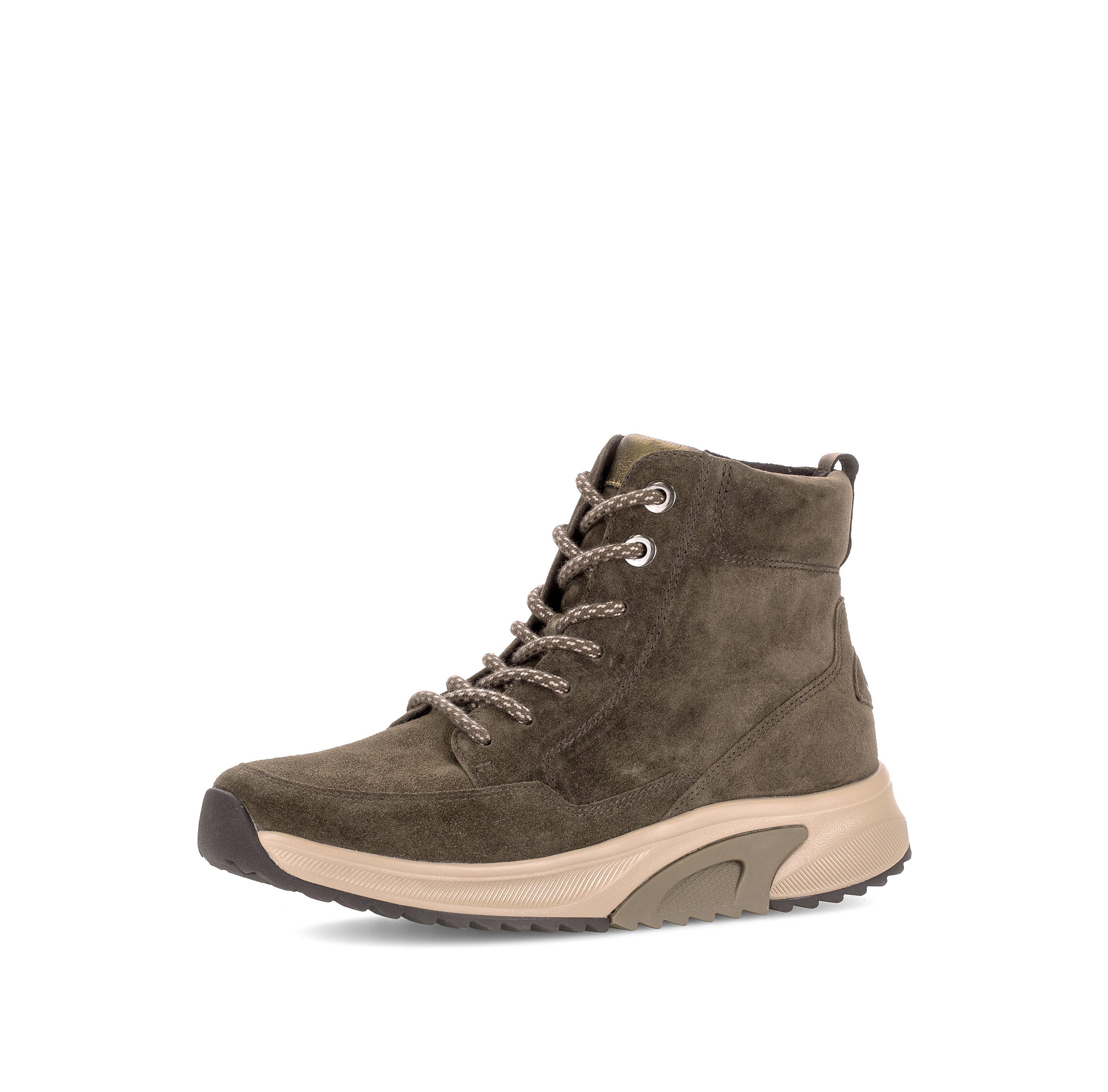 Gabor Schnürboots Keilabsatz, High Top-Sneaker mit gepolstertem Schaftrand