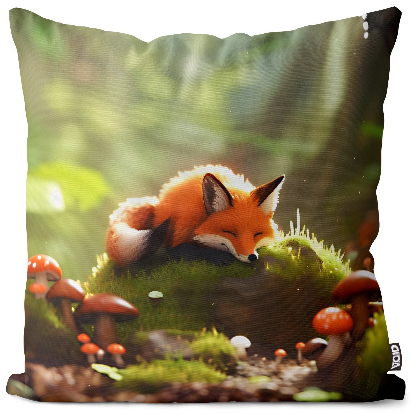 VOID Kissenbezug, (1 Stück), Kleiner Fuchs Wald Kinder Pilze Baby Comic Zei günstig online kaufen