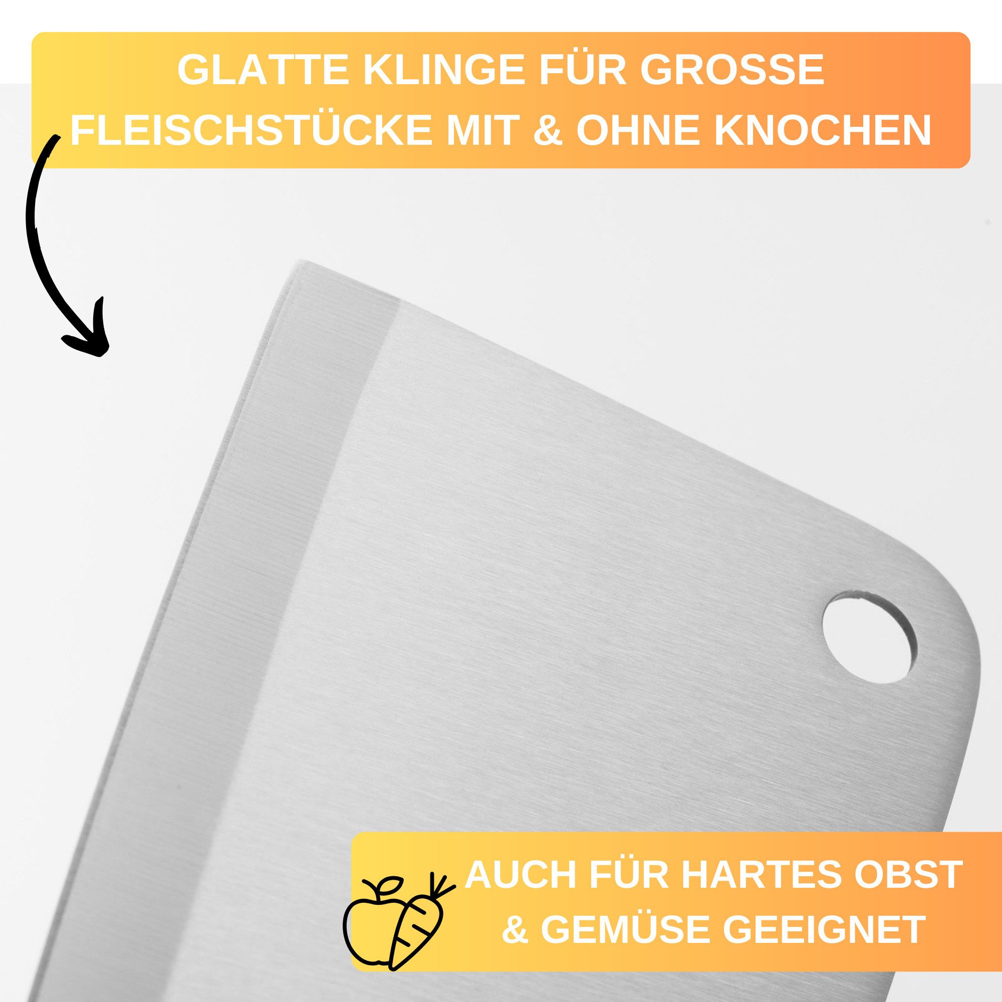 Thiru Fleischmesser Küchenbeil zum einfachen Zerlegen großer Fleischstücke