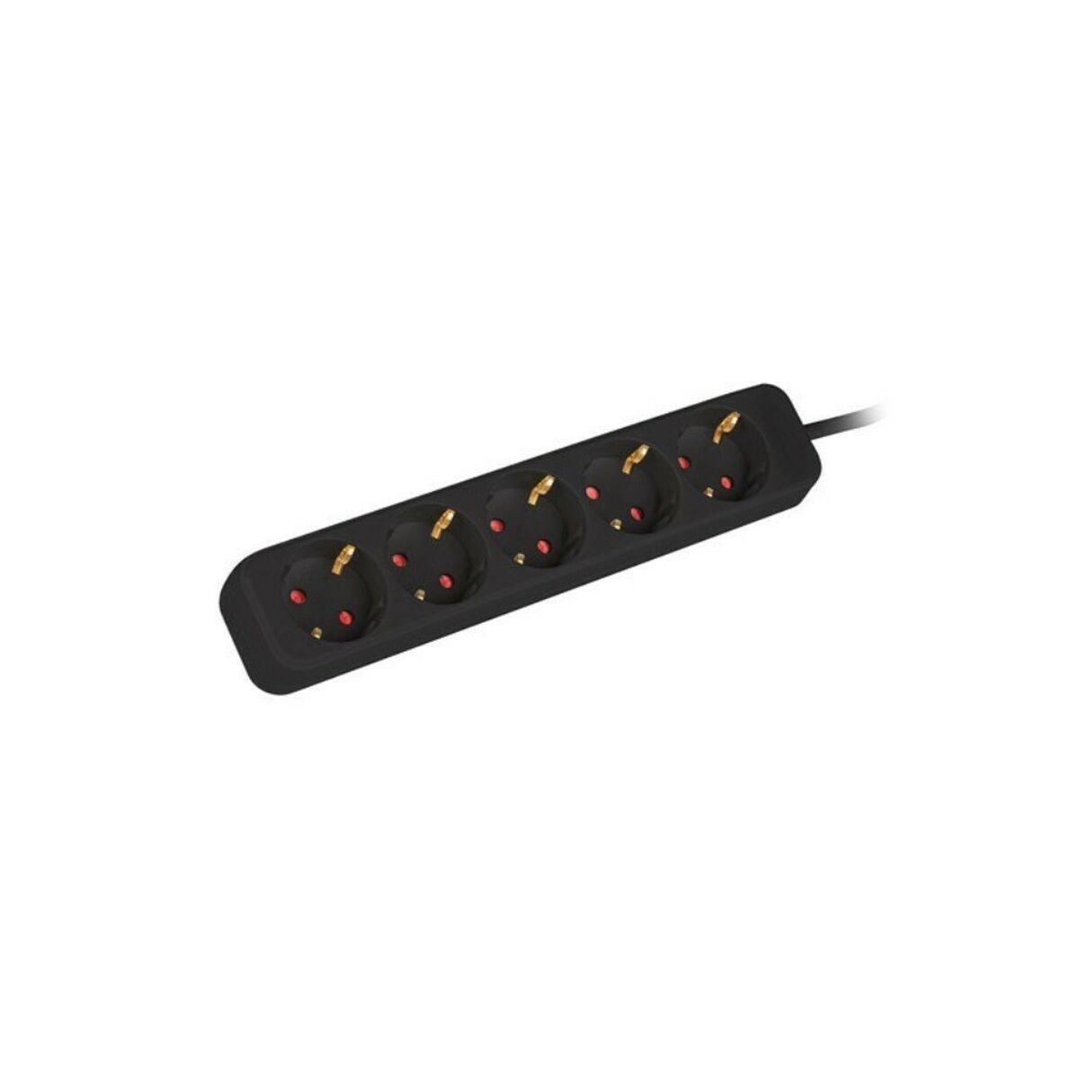 Lanberg Steckdosenleiste, Steckerleiste mit 5 Steckdosen Schuko Lanberg 3 m Schwarz