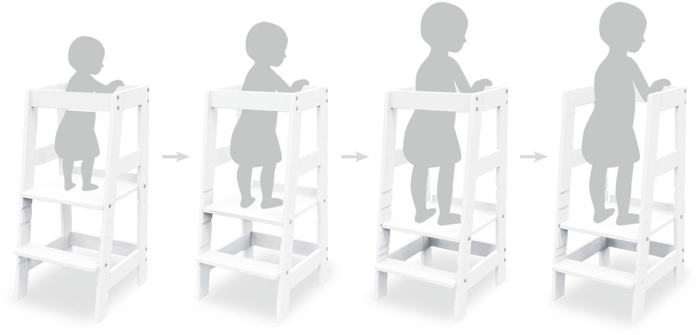 Pinolino® Stehhilfe Lernturm Fino, weiß lackiert; Made in Europe