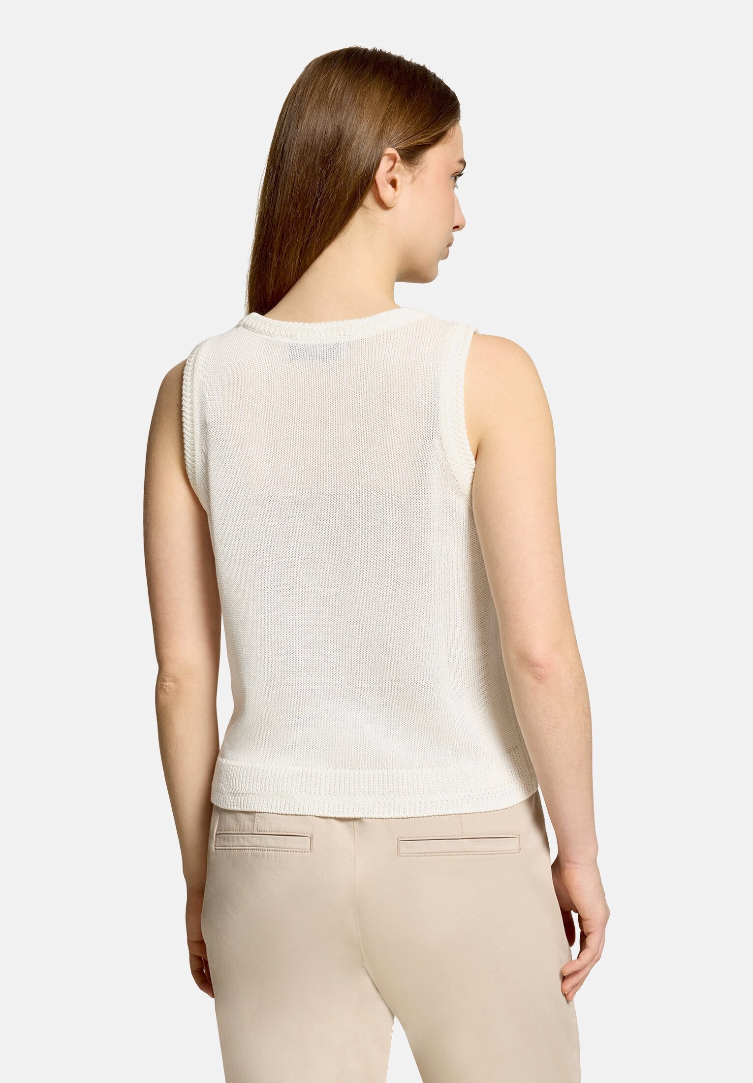 Cartoon Stricktop Damen mit Rundhalsausschnitt