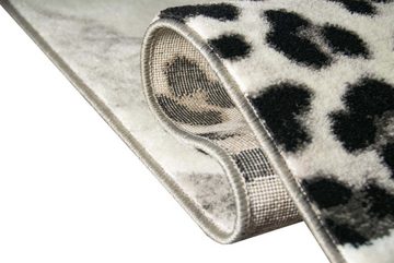 Teppich Teppich modern Wohnzimmerteppich mit Leoparden Muster in grau schwarz creme, Teppich-Traum, rechteckig, Höhe: 11 mm