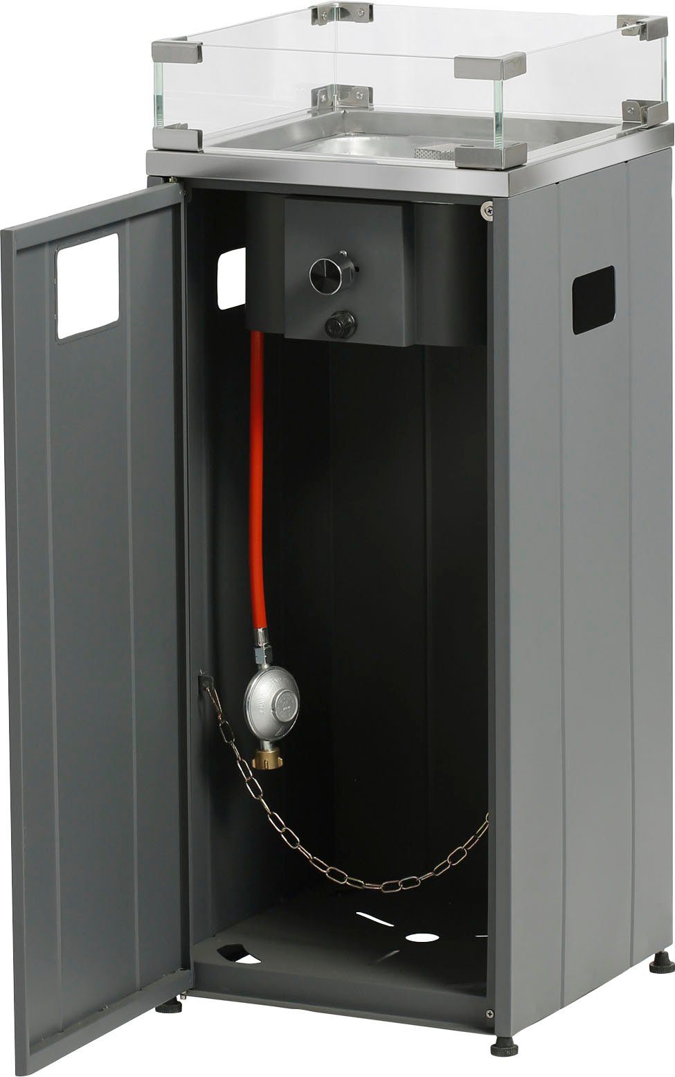 Buschbeck Malta lounge fire pit, WxLxH: 38x38x91 cm, for 11 kg gas cylinders