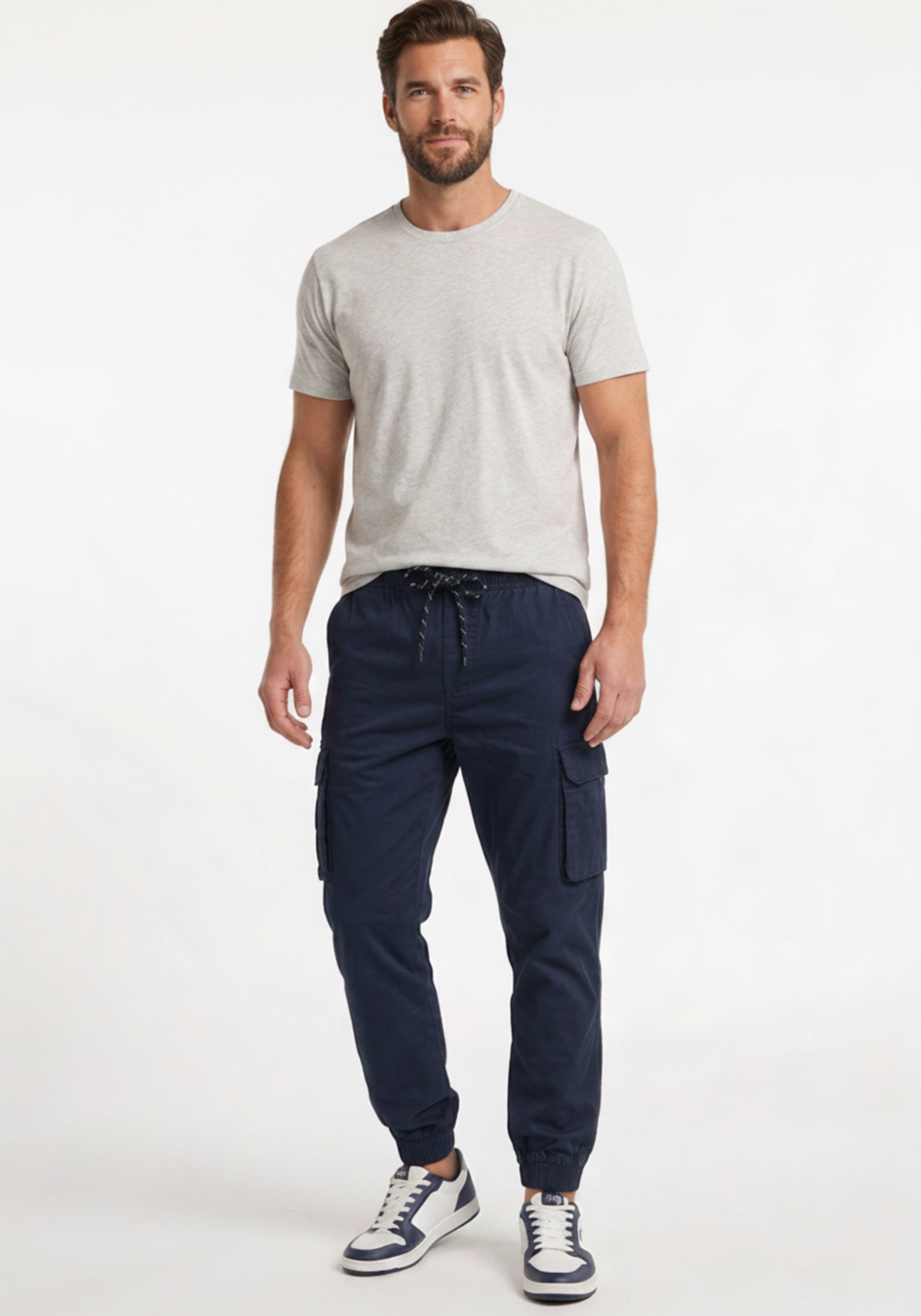Man's World Cargohose mit elastischem Bund bequem, praktisch, lässig