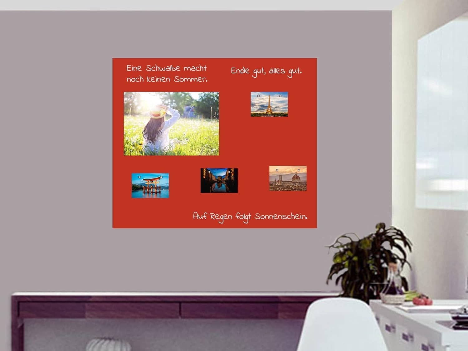 karofoilfix Magnetfolie Bunte Folie Magnetisch Rot – Selbstklebend +10 Magnete, 40 Größen