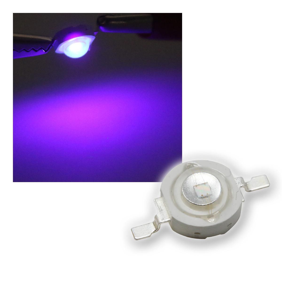 world-trading-net Modellbausatz 10x Highpower LED 3W uv, Typ "WTN-3W-uv" 395nm