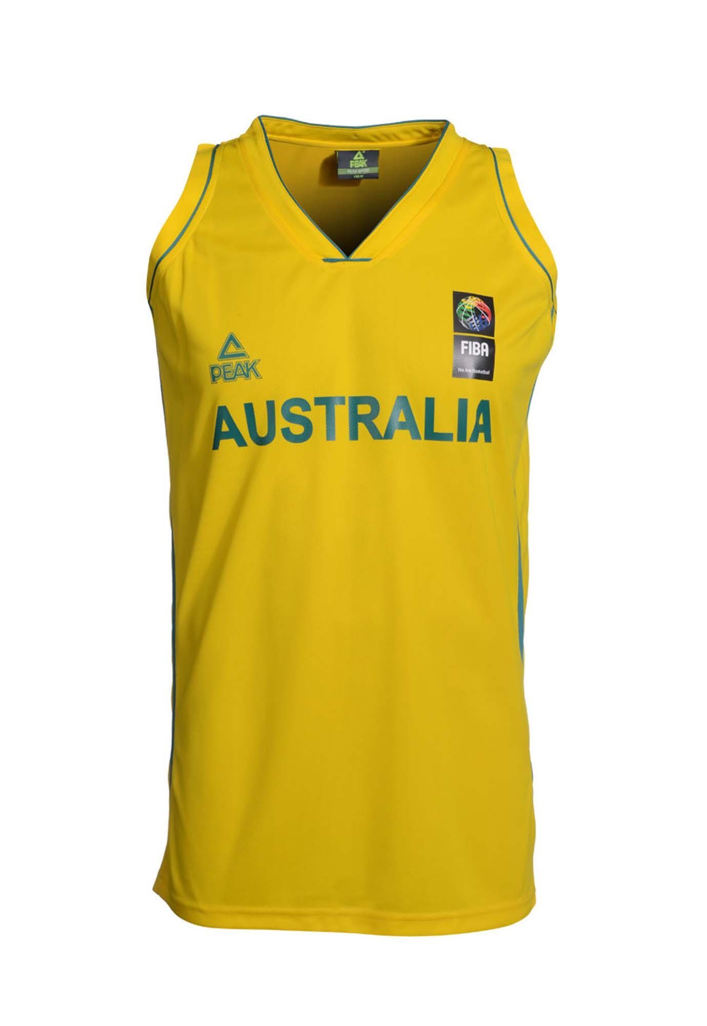 PEAK Funktionsshirt Single Jersey Australia der Basketball-Nationalmannschaft Australiens