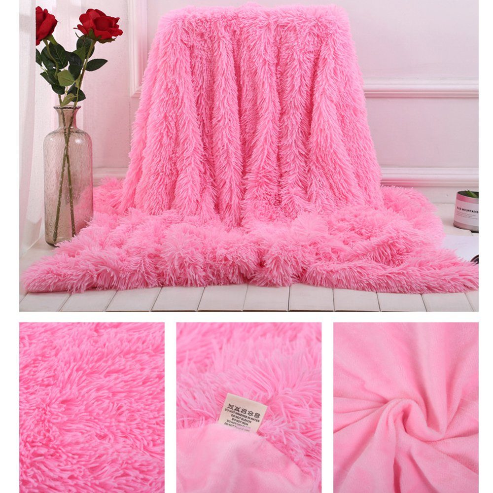 Wohndecke Super Weiche lange Zotteldecke, Flauschig Kuscheldecke Warme & Ko günstig online kaufen