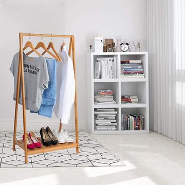 EUGAD Kleiderständer, mit Kleiderstange, Ablagefläche, offene Garderobe