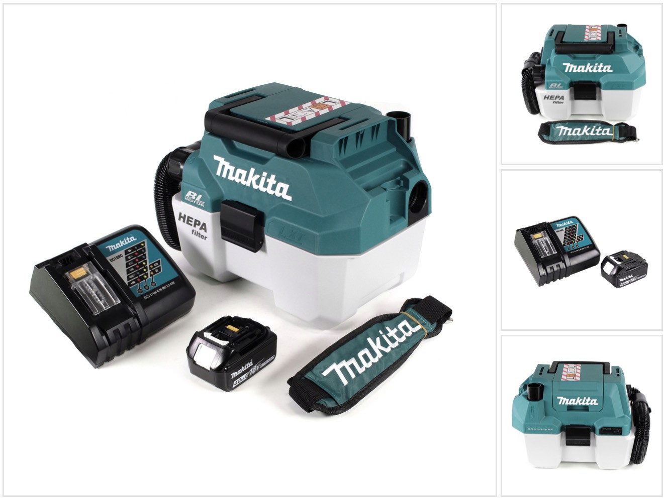 Makita Staubabsauger DVC 750 LRM1X1 Akku Staubsauger Nass und Trockensauger 18 V tragbar +