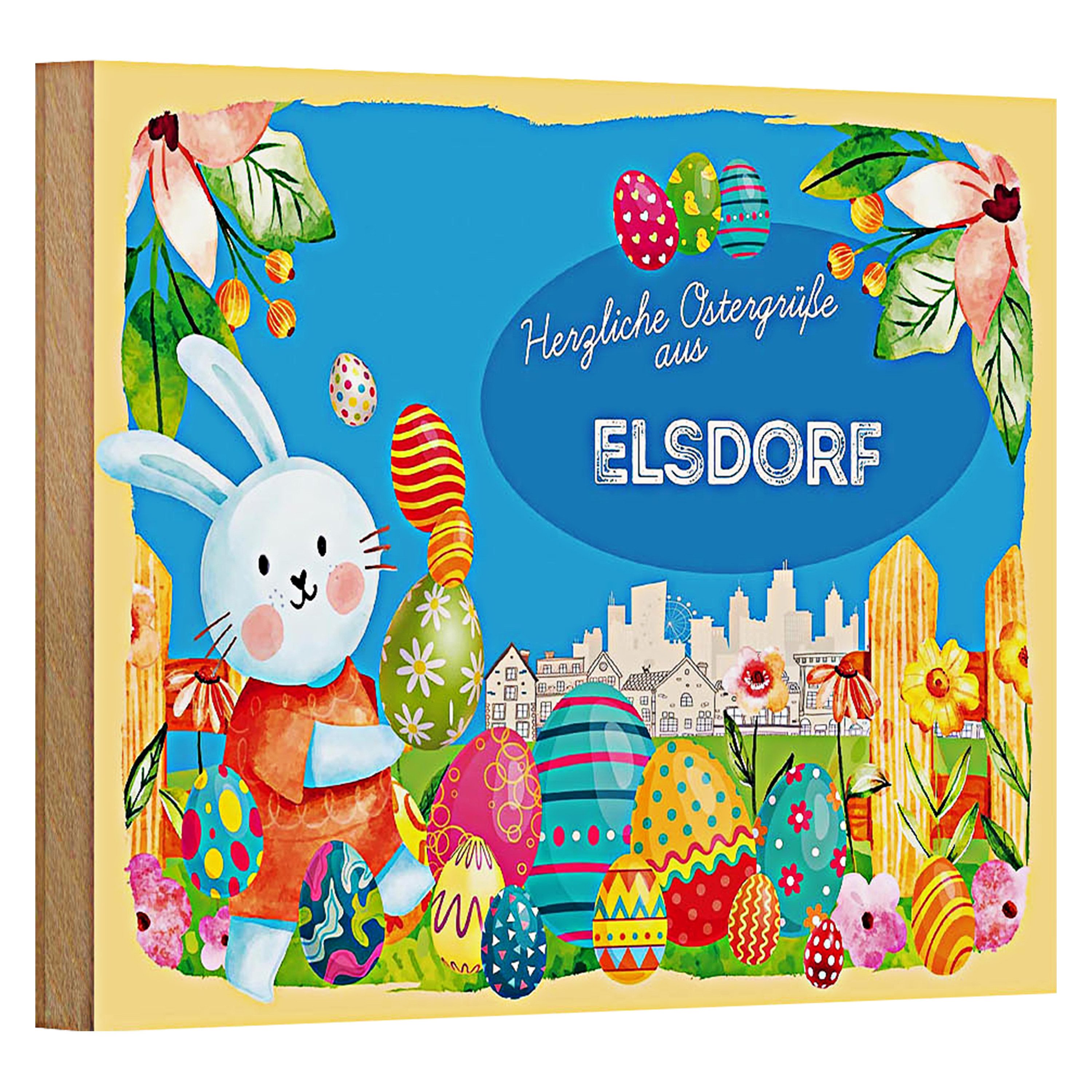 Roomando Holzbild Ostern Ostergrüße 18x12cm ELSDORF