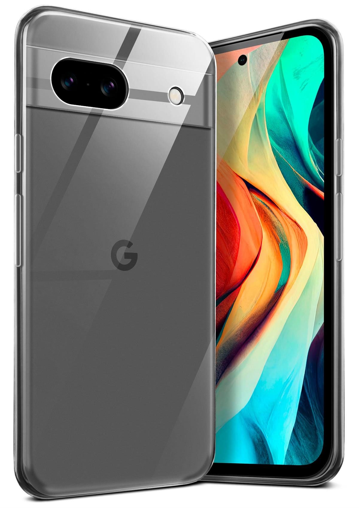 moex Handyhülle moex® Aero Case für Google Pixel 8a, Hülle Silikon durchsichtig, Clear Schutzhülle Transparent Silikonhülle
