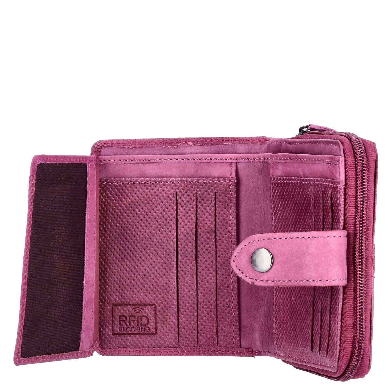 The Skandinavian Brand Geldbörse The Skandinavian Brand Damen Leder Geldbörse mittel - Purple