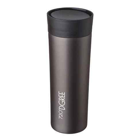 720°DGREE Trinkflasche pleasureTogo, Thermo-Becher, 450ml, Auslaufsicher, Isolierbecher, Kaffeebecher, für Schule, Büro, Sport, Outdoor, Wandern, mit Push-Deckel