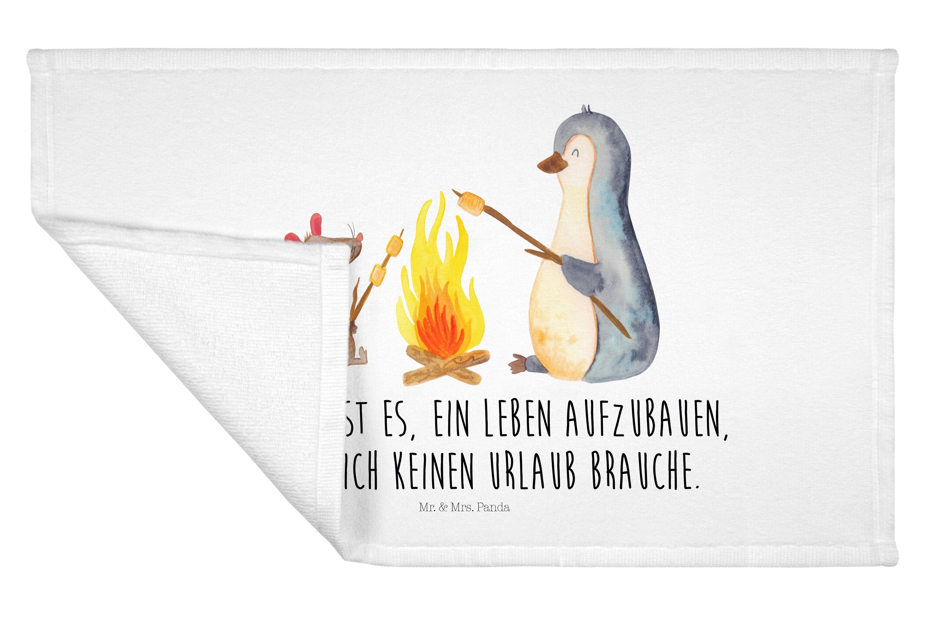 Mr. & Mrs. Kinder Handtuch Handtuch, Lagerfeuer - (1-St) Pinguin Liebe, Panda Geschenk, Weiß Maus, g, 
