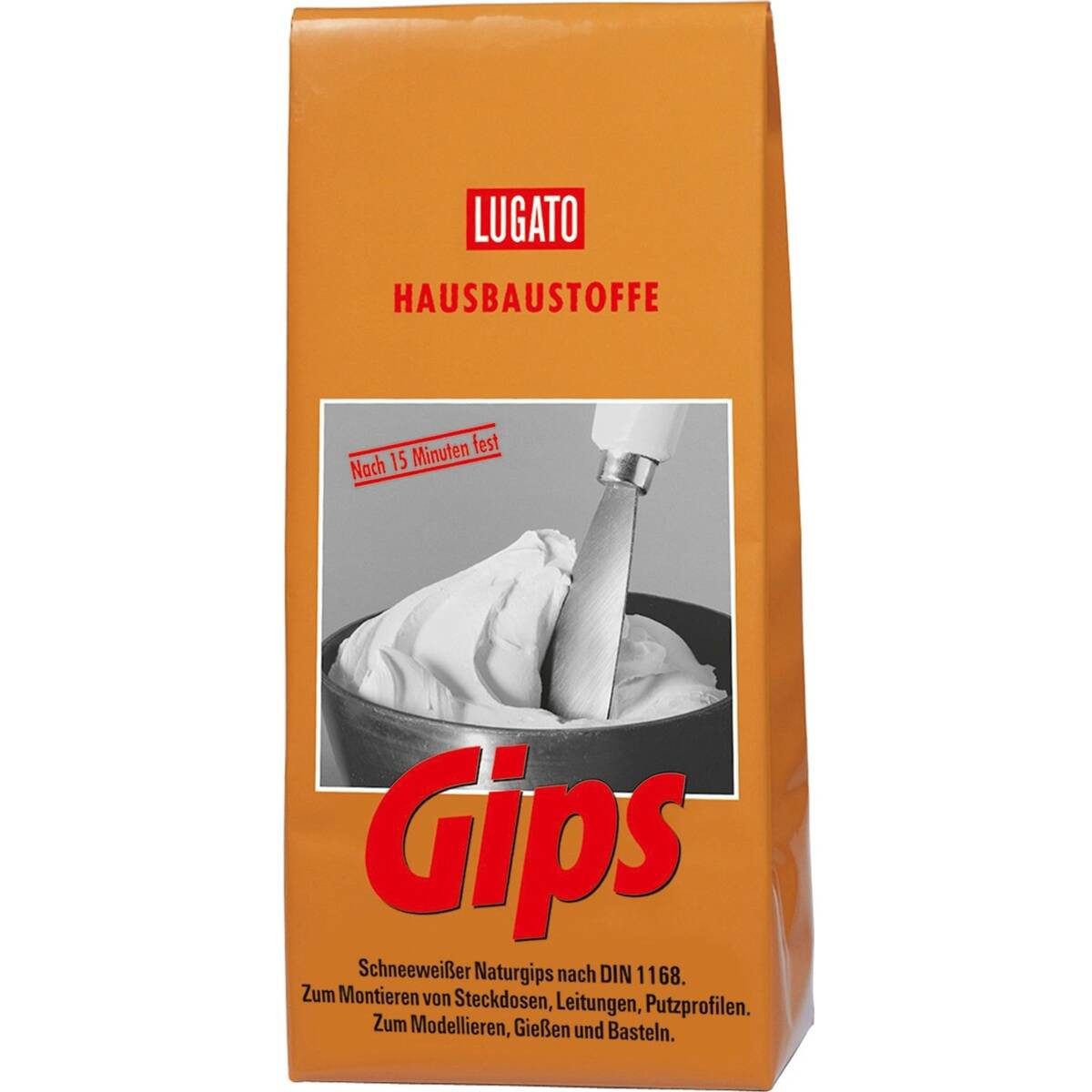 Lugato Mörtel Gips, (Einzeln), schnell einsatzbereit, nach 15 Minuten fest