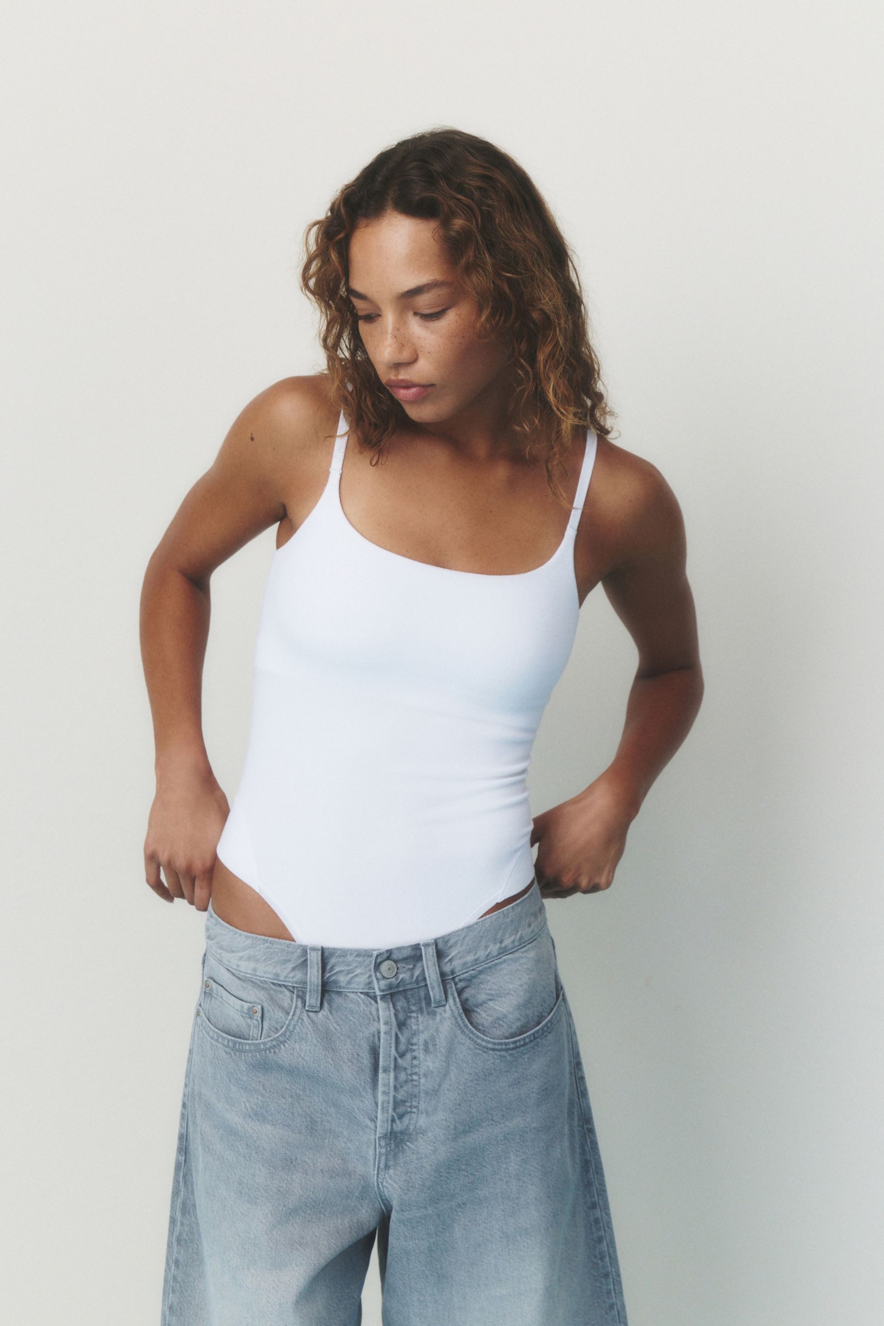 self Body Self. Träger-Bodysuit mit eckigem Ausschnitt (1-tlg)