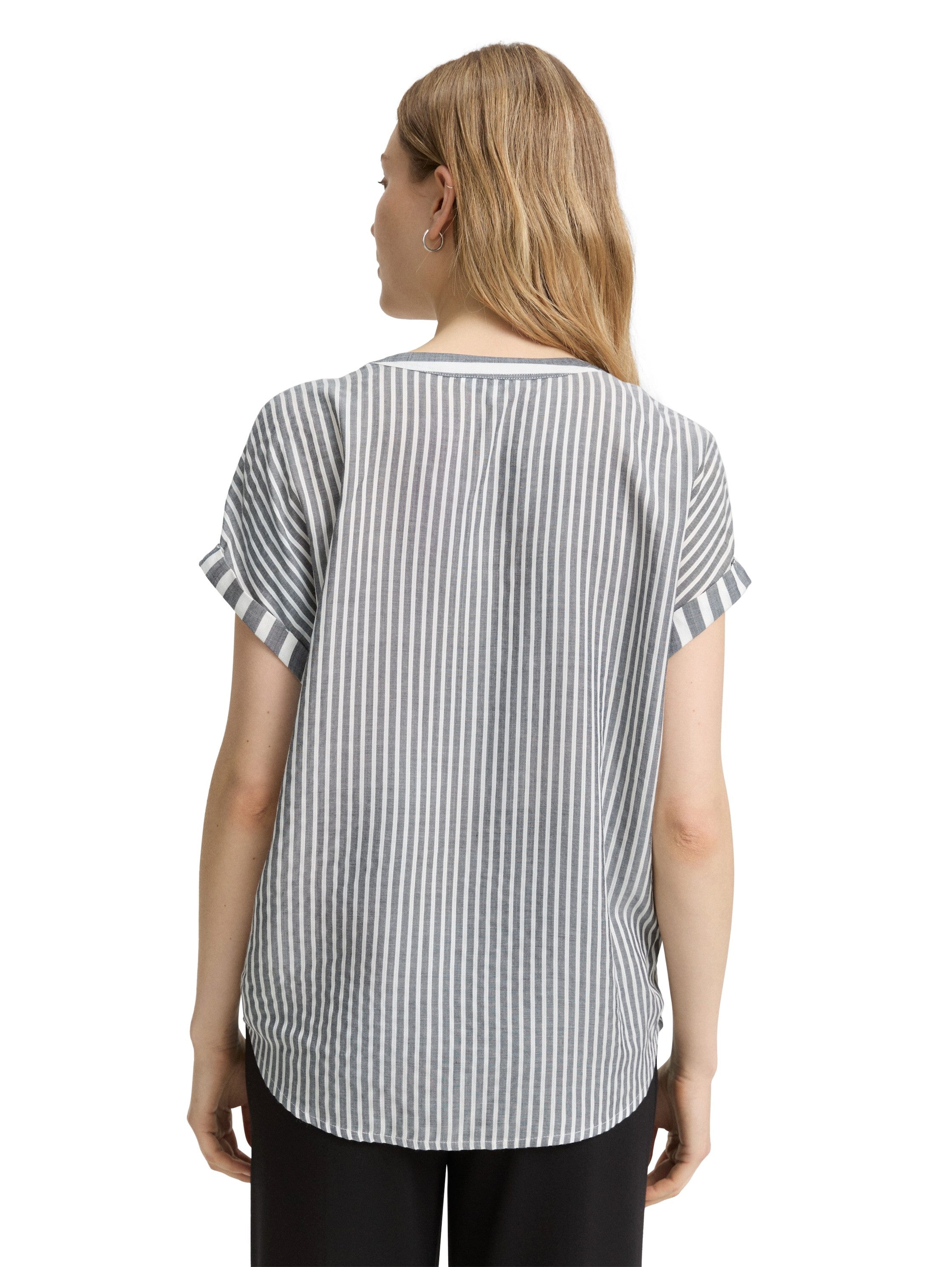 TOM TAILOR Shirtbluse mit Streifen Muster günstig online kaufen