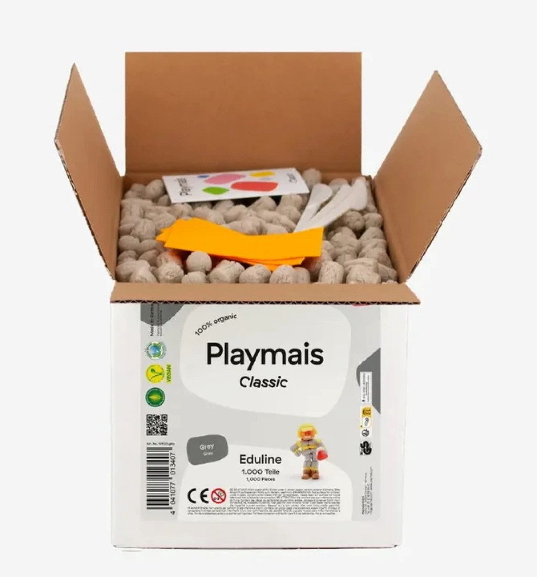 PlayMais Kreativset Bastel Kreativität Eduline Classic Refill 1000 grau grey ab 3 Jahren