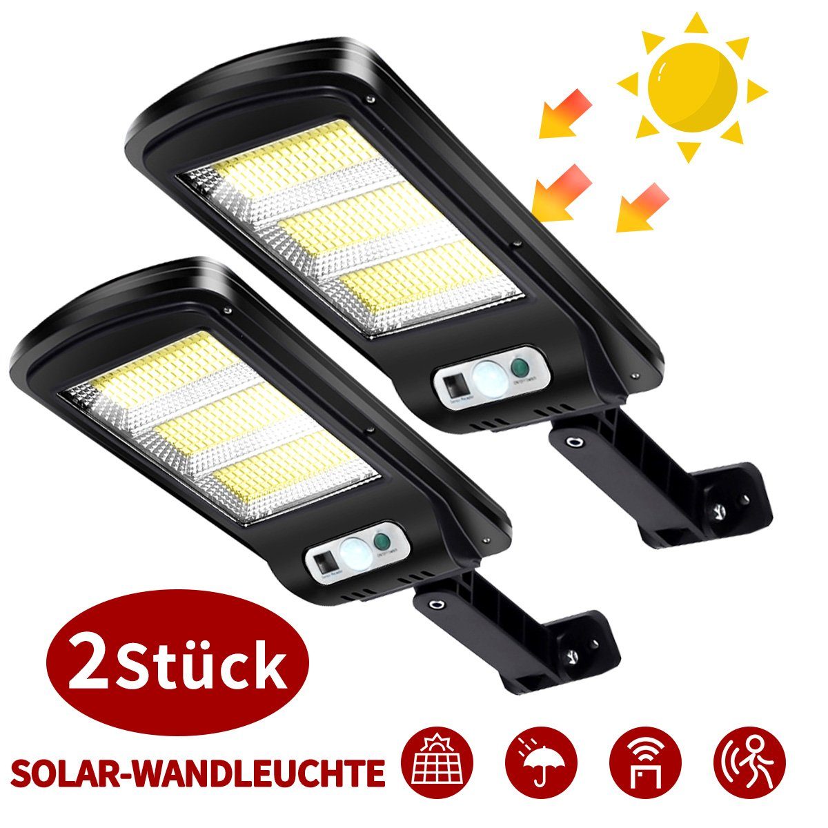 7Magic LED Solarleuchte »2 Stück 4 In 1 Draußen Solar Wandleuchte, mit