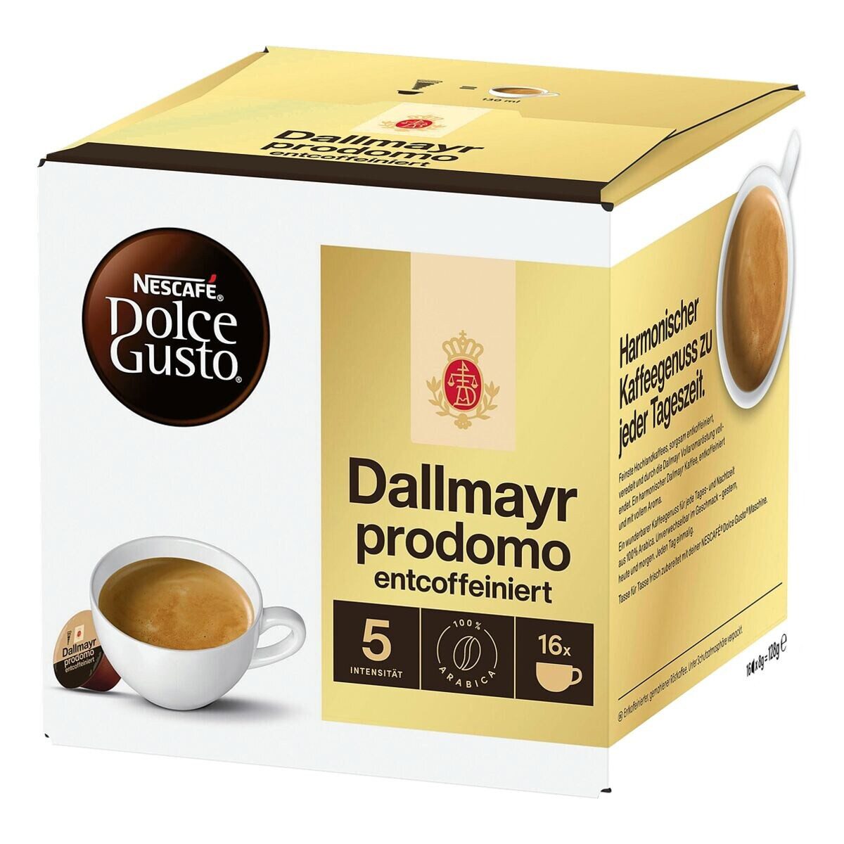 NESCAFÉ® Dolce Gusto® Kaffee Dolce Gusto® Dallmayr prodomo, entkoffeiniert, 16 Kapseln