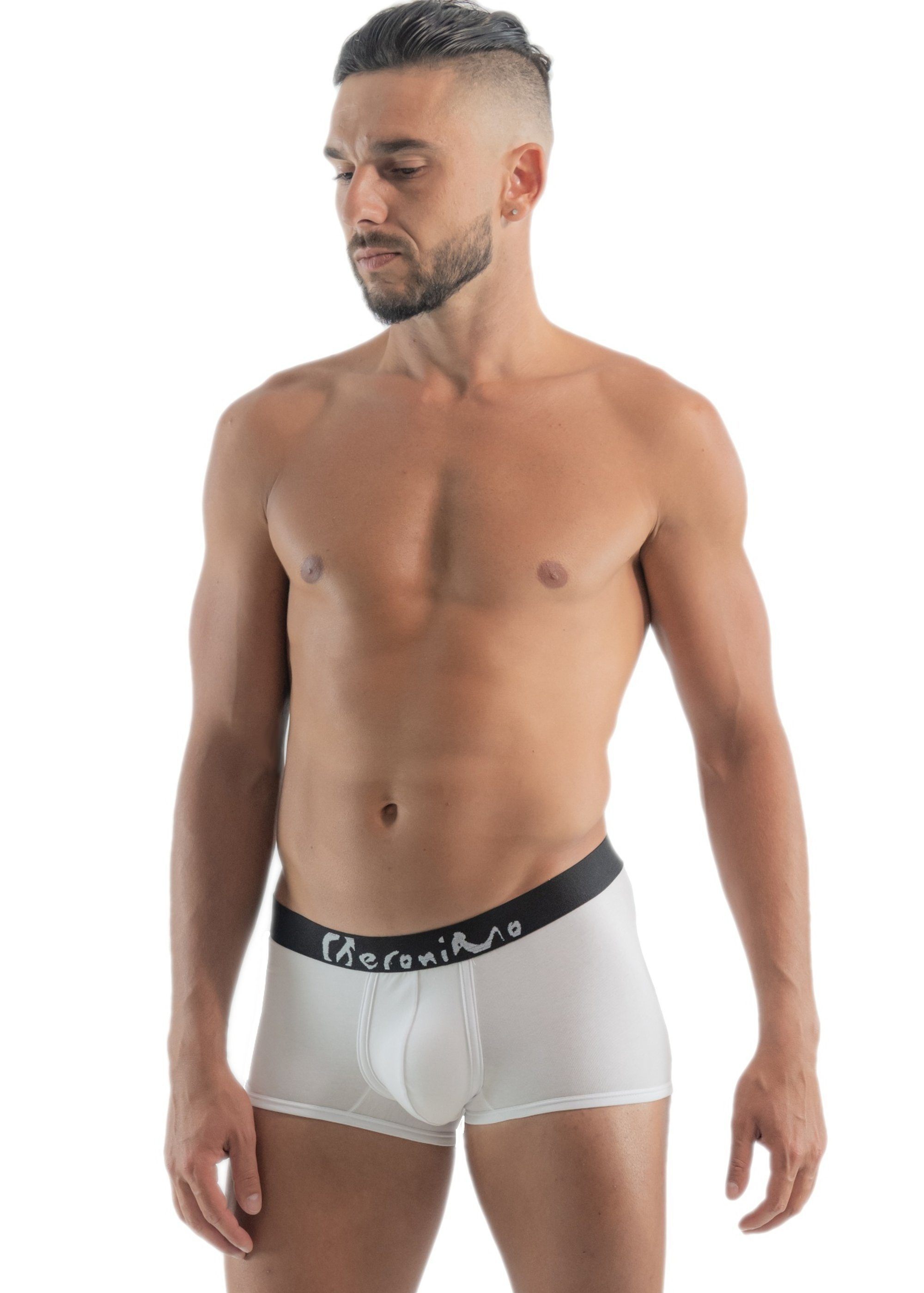 Geronimo Boxer 1-St) Basic Boxershorts White (Boxer, G-Line erotisch
