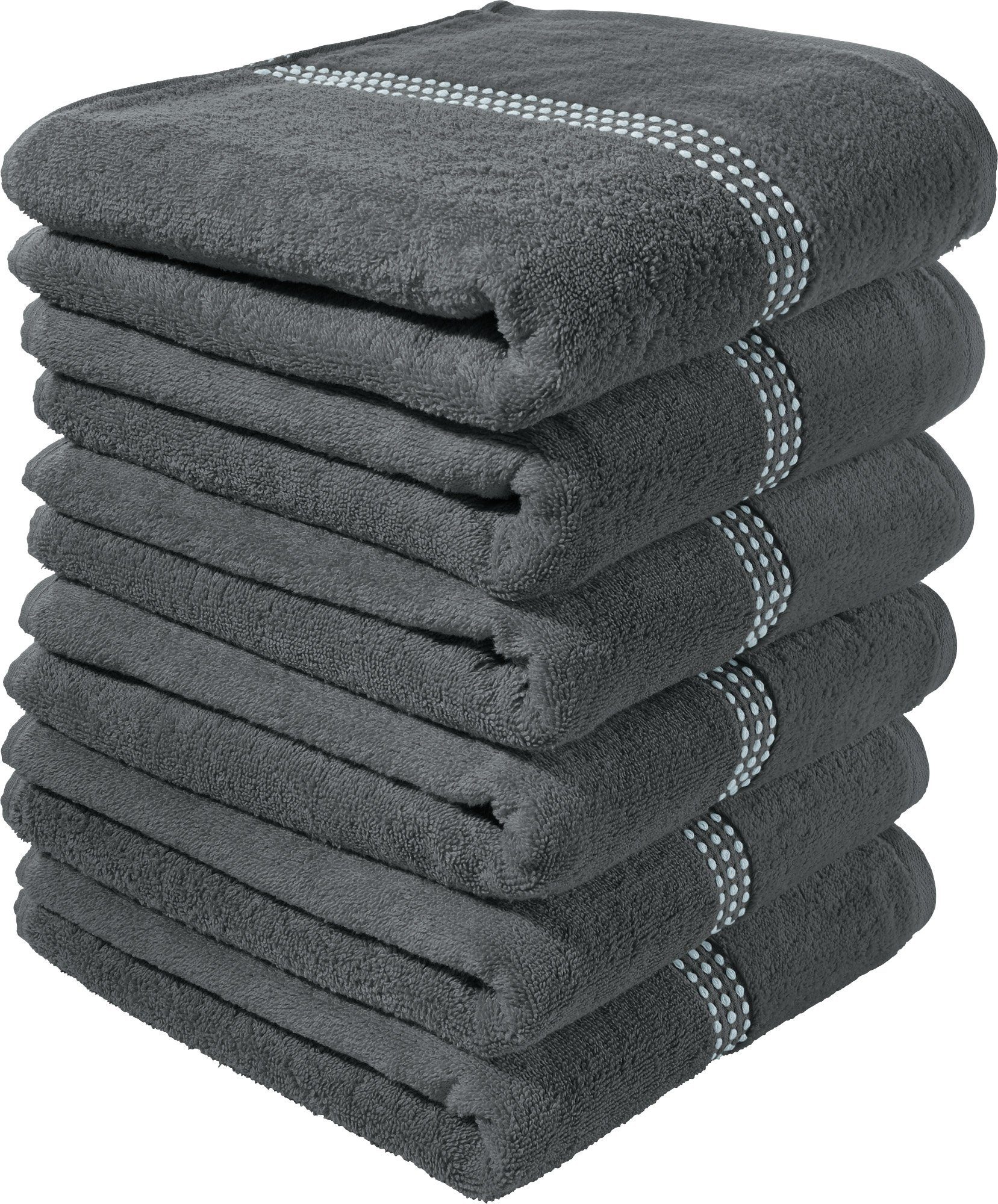 Erwin Müller Handtuch Handtuch "Mannheim" 6er-Pack, Frottier/Velours-Frottier, Walk-Frottier Uni