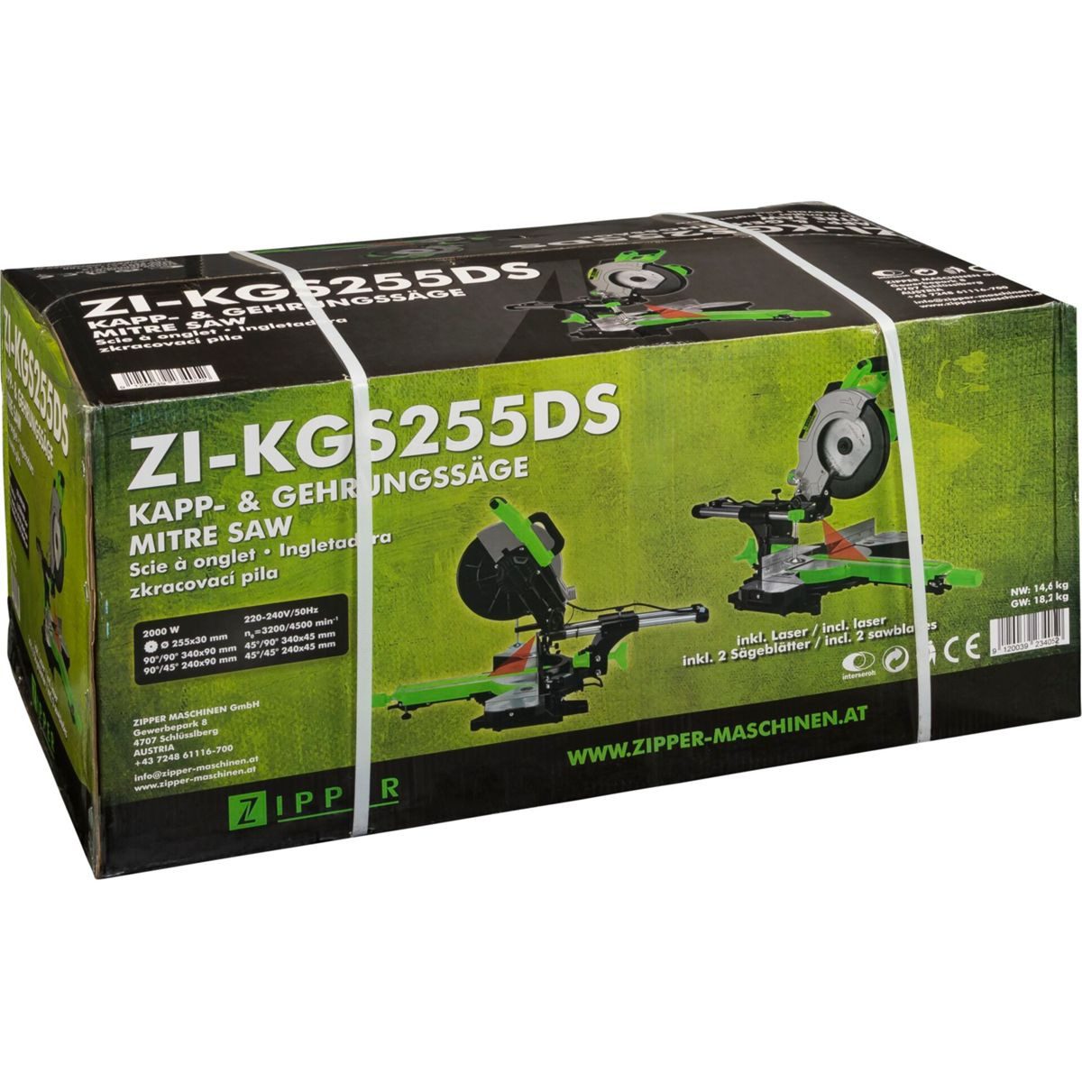 ZIPPER Handsäge ZI-KGS255DS Kapp- & Gehrungssäge