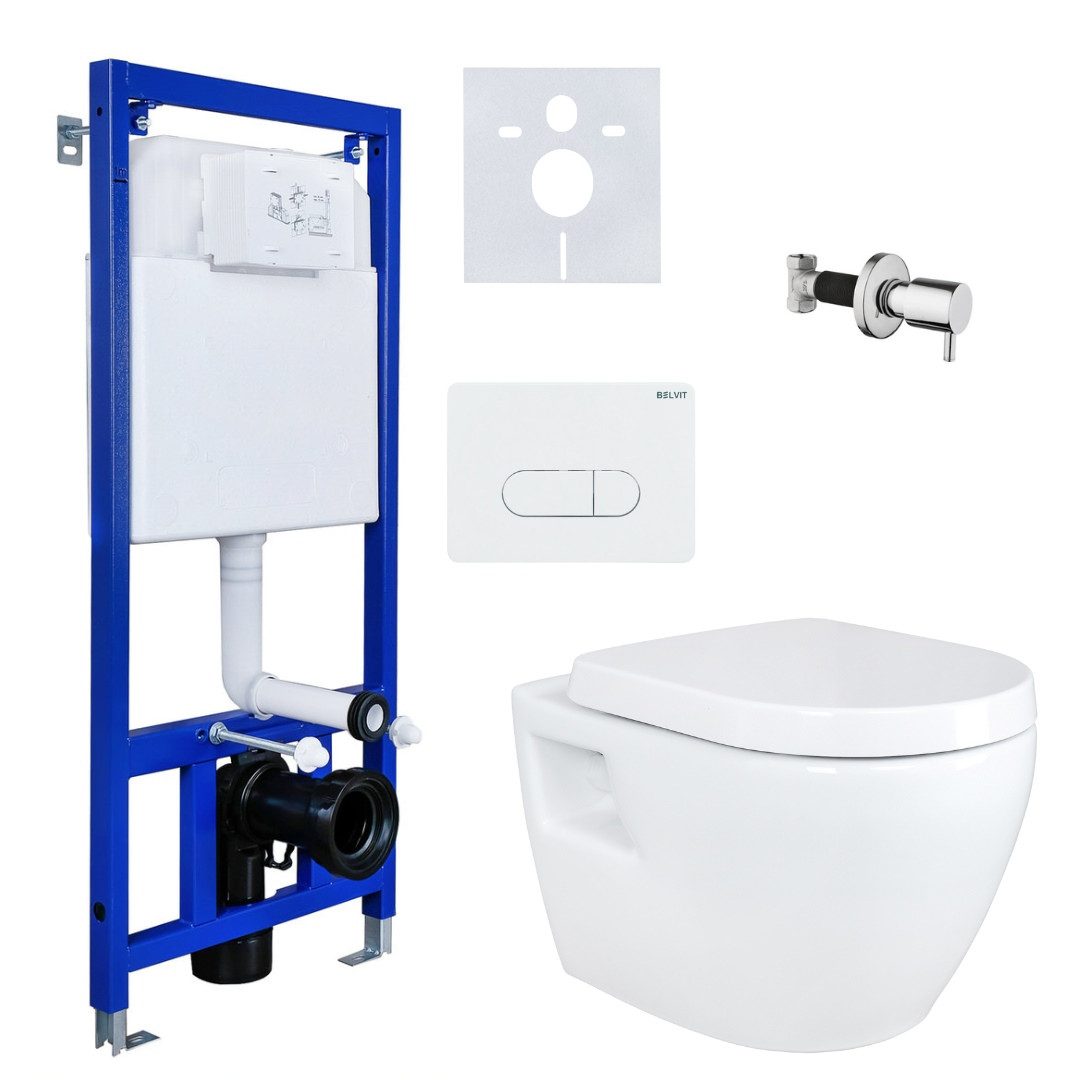 Belvit Tiefspül-WC AL5508KomplettSet, Hygienedusche/Taharet günstig online kaufen