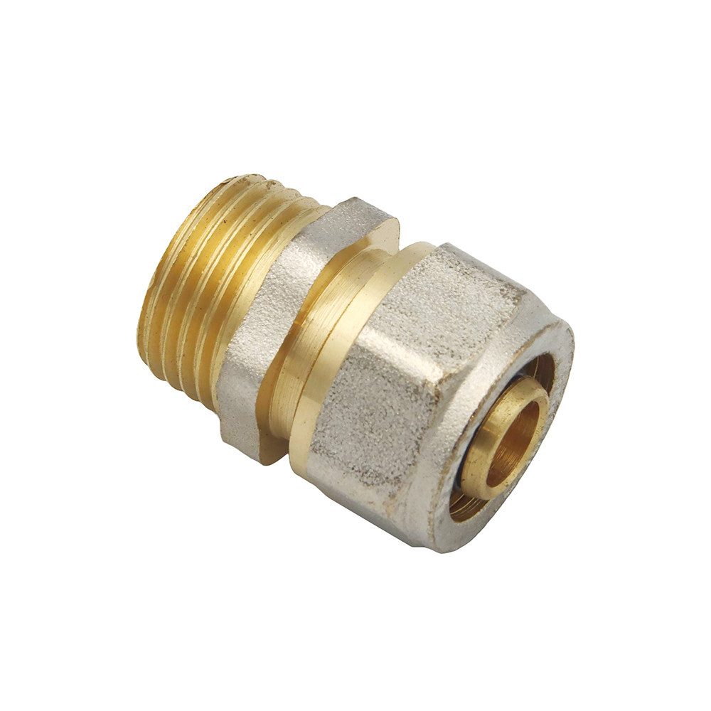 Gewindefitting Schraubfitting Übergang Kupplung 16x2 mm 1/2 Zoll AG Verbundrohr