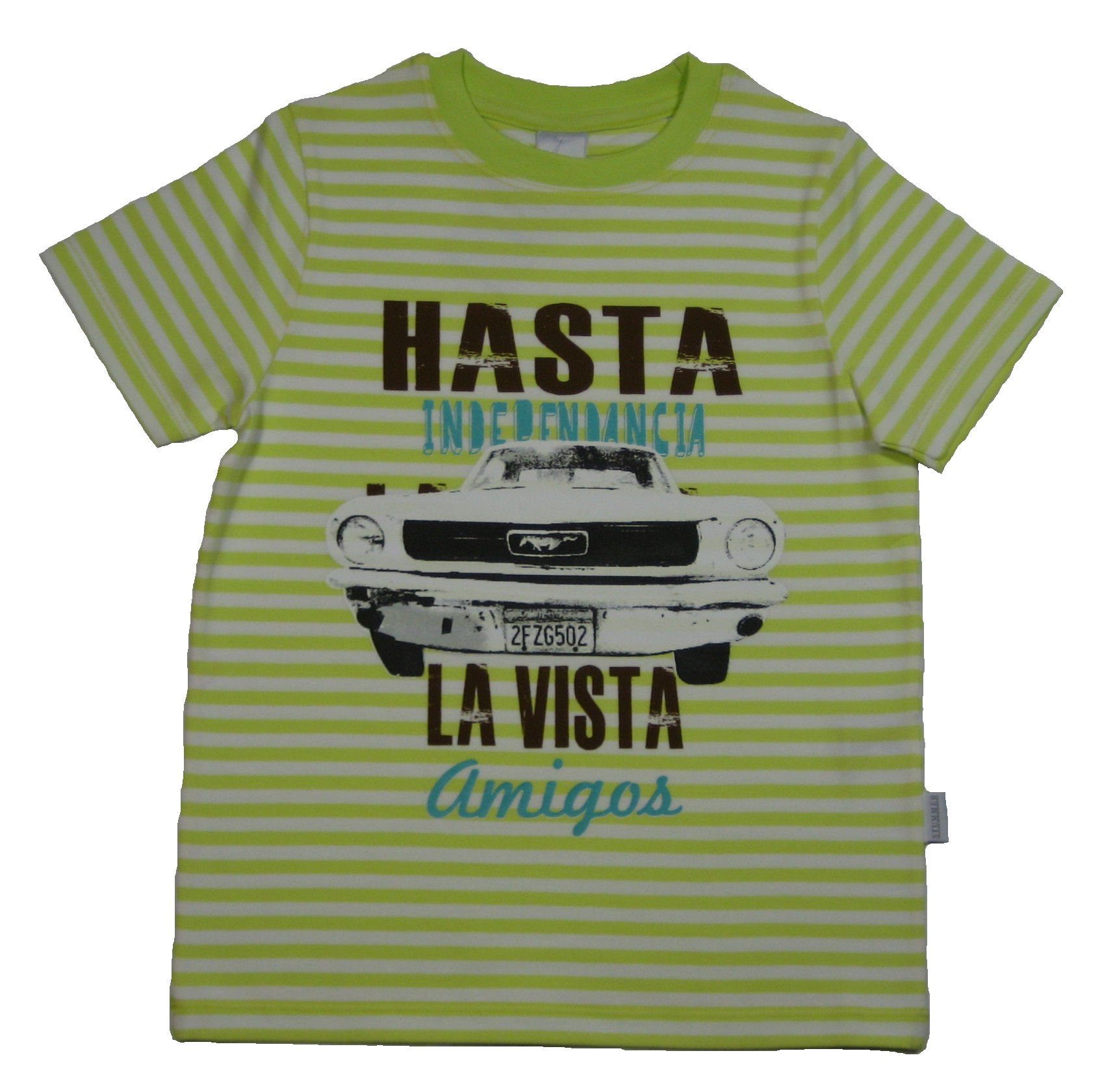 (1-tlg) VISTA T-Shirt T-Shirt lindgrün Stummer HASTA gestreift LA STUMMER