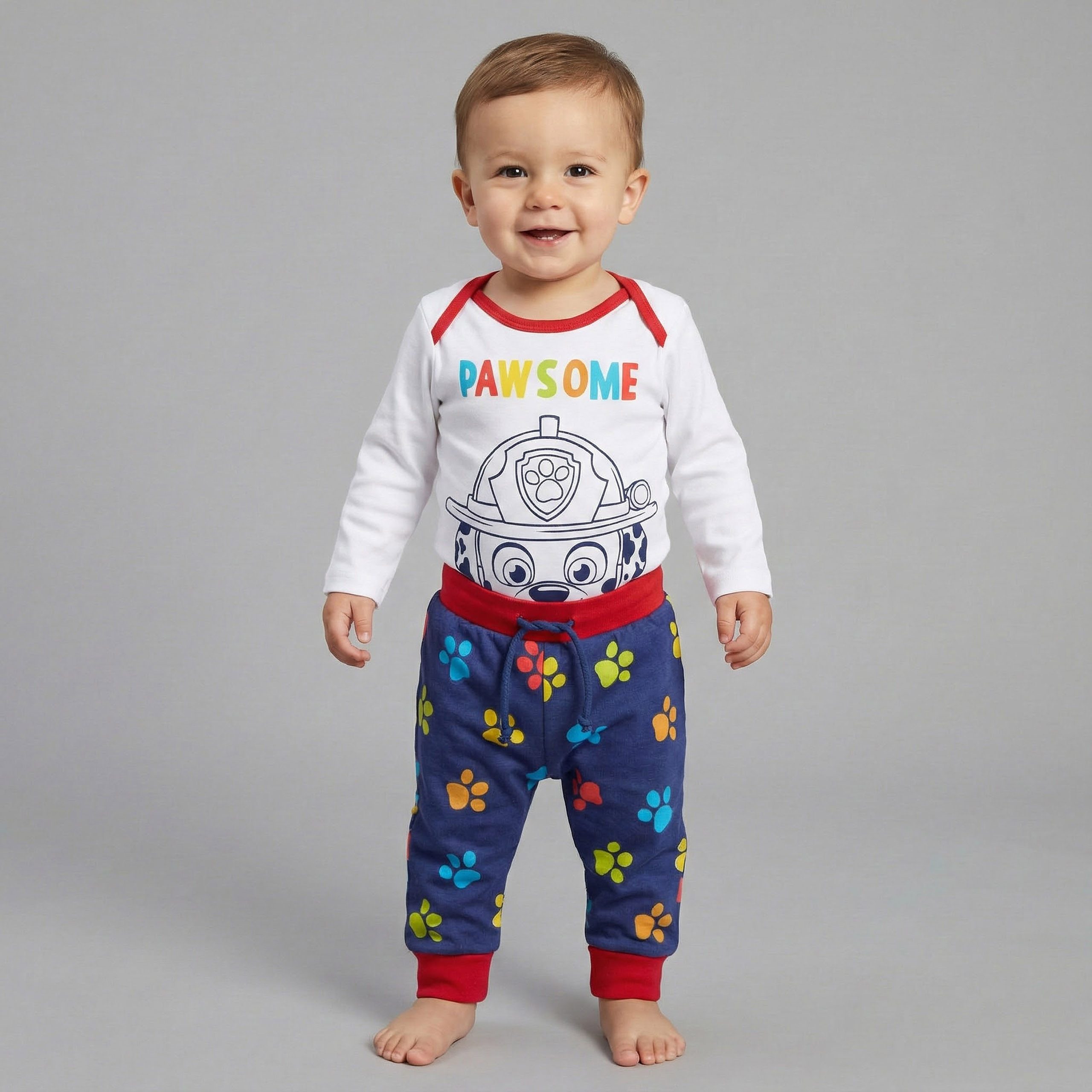 PAW PATROL Langarmshirt & Hose Paw Patrol Baby-Set, Trainingsanzug für Jungen
