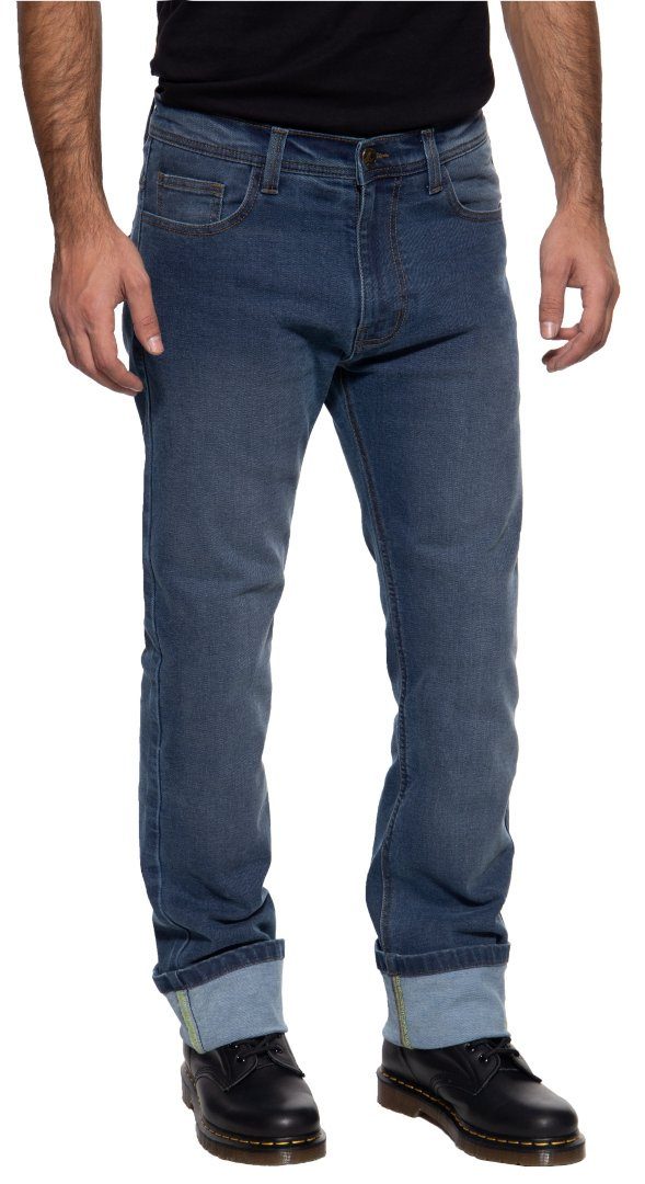 Motorradhose Kustombuilt Blue Motorrad Textilhose