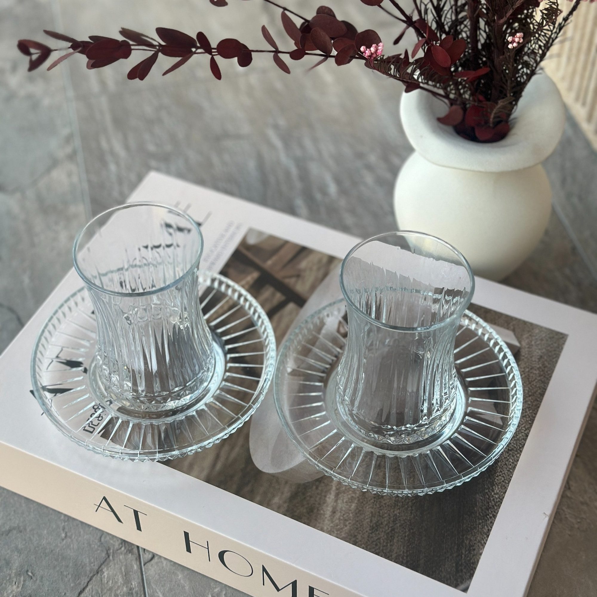 EmirtexHome Teeglas Pasabahce Elysia 6er Teegläser Set mit Unterteller 12-teilig, 12-tlg. – Bild 2 von 2