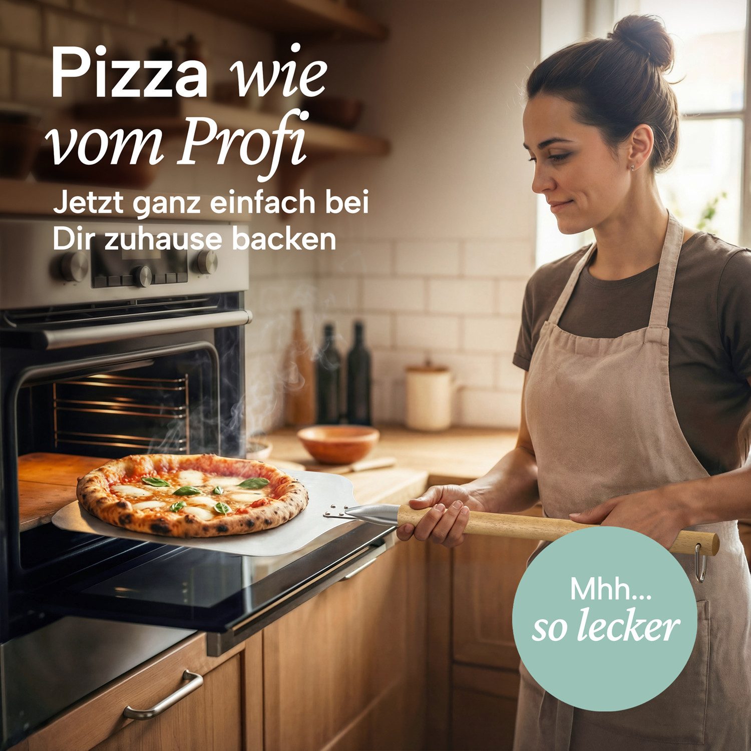Blumtal Pizzaschieber Pizzaschaufel mit großer Fläche und abnehmbaren Griff, 30,5cm x 30,5cm