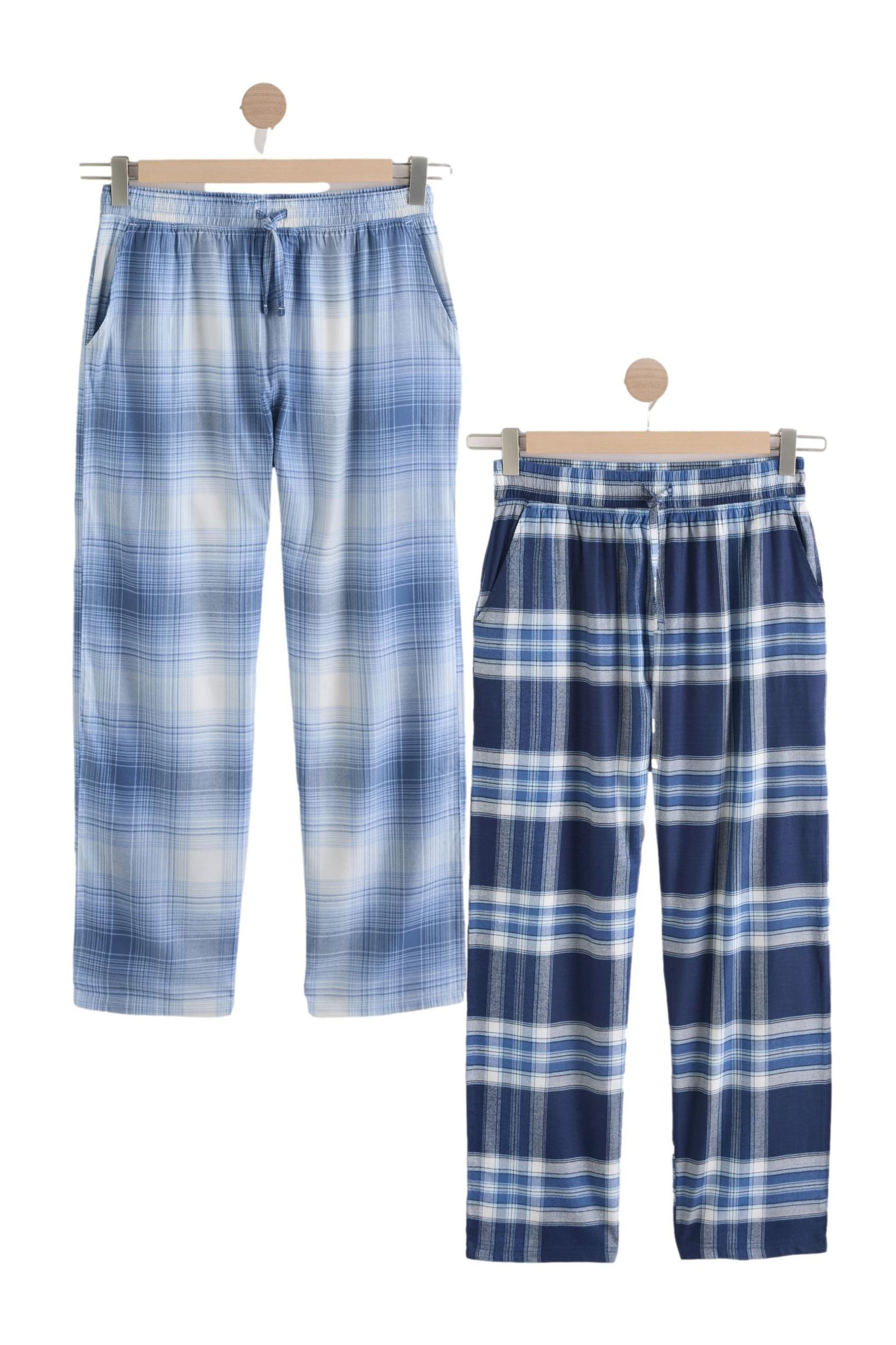 Next Pyjamahose Schlafanzughosen aus Webmaterial im 2er-Pack (2-tlg) günstig online kaufen