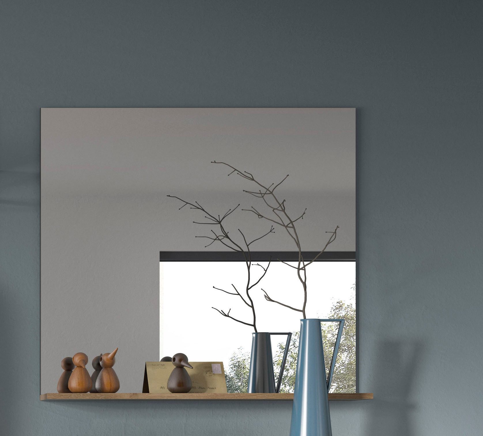 INOSIGN Garderobenspiegel Riga, B x T x H ca.: 90 x 16 x 84 cm, 1 Ablageboden, Spiegel, Wandspiegel, Flurspiegel, Dielenspiegel