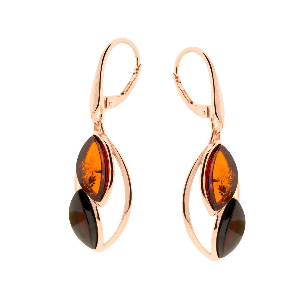 S&A Jewellery Design Paar Ohrhänger Ohrringe aus 925 Silber, rosévergoldet (Set, 2-tlg), Sterling Silberschmuck für Damen